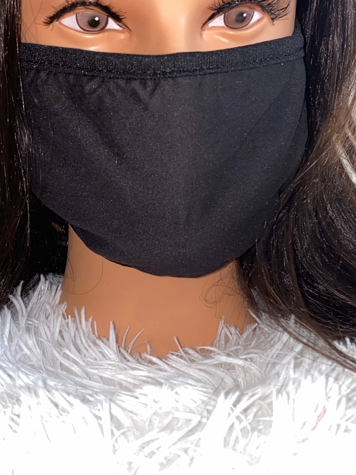 Unisex Black Cotton Face Mask: Thin, Reusable, Washable