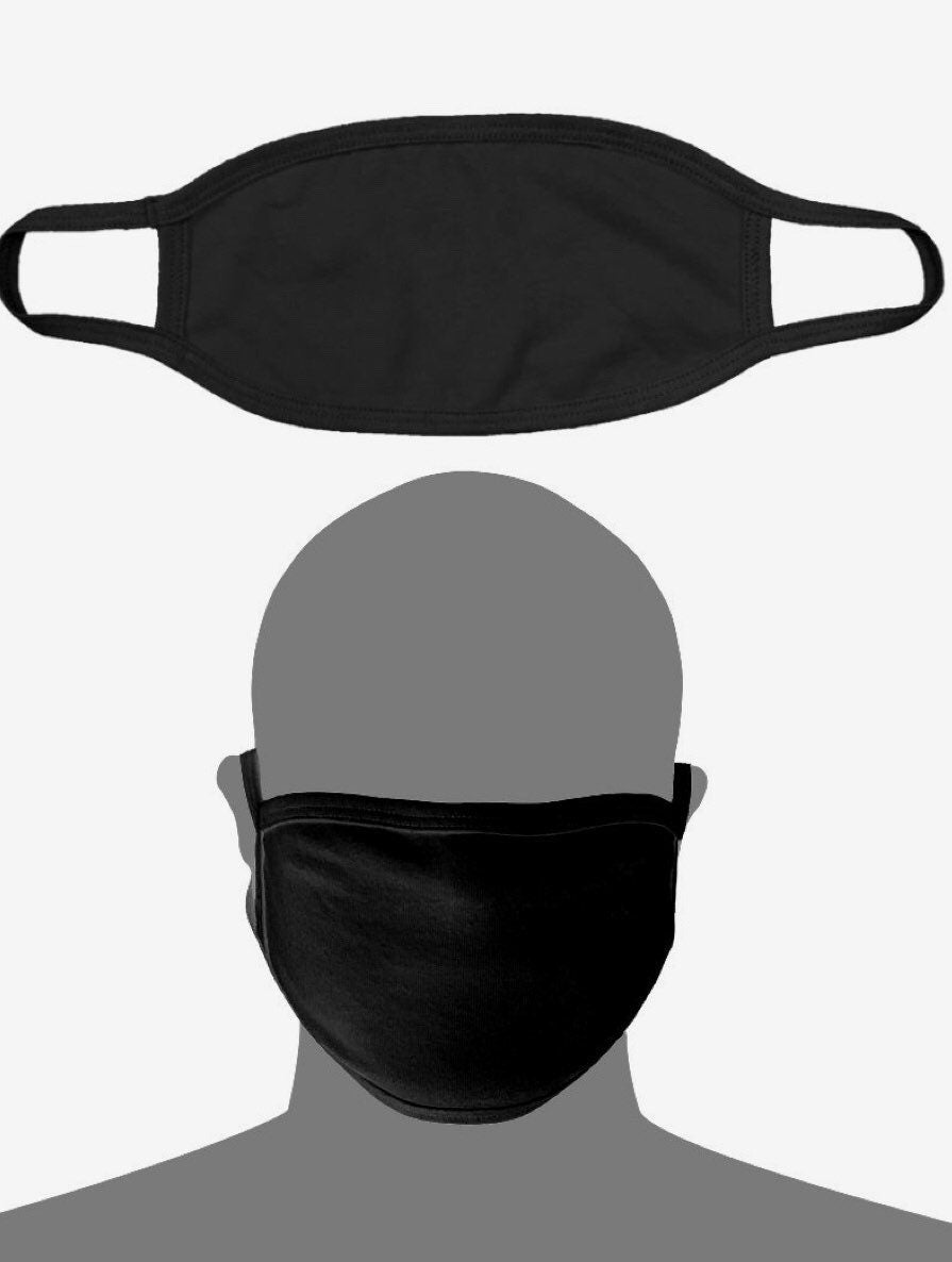 Psalm 91 Face Mask: Unisex Black Cotton, Reusable
