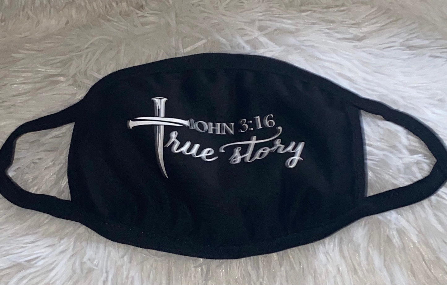 John 3:16 True Story Face Mask | Washable Face Mask | Christian Face Mask | Breathable Face Mask | Reusable Face Mask | Faith Face Mask