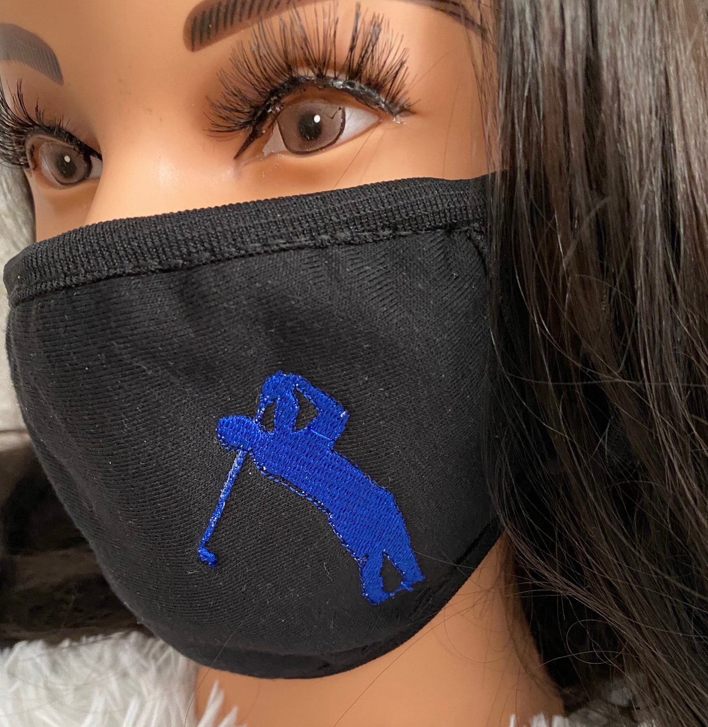 Embroidered Golfer Face Mask: Reusable & Washable