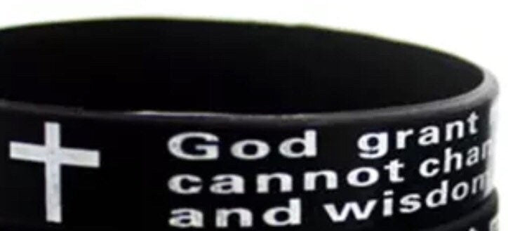Serenity Prayer Silicone Bracelet: AA Recovery Gift