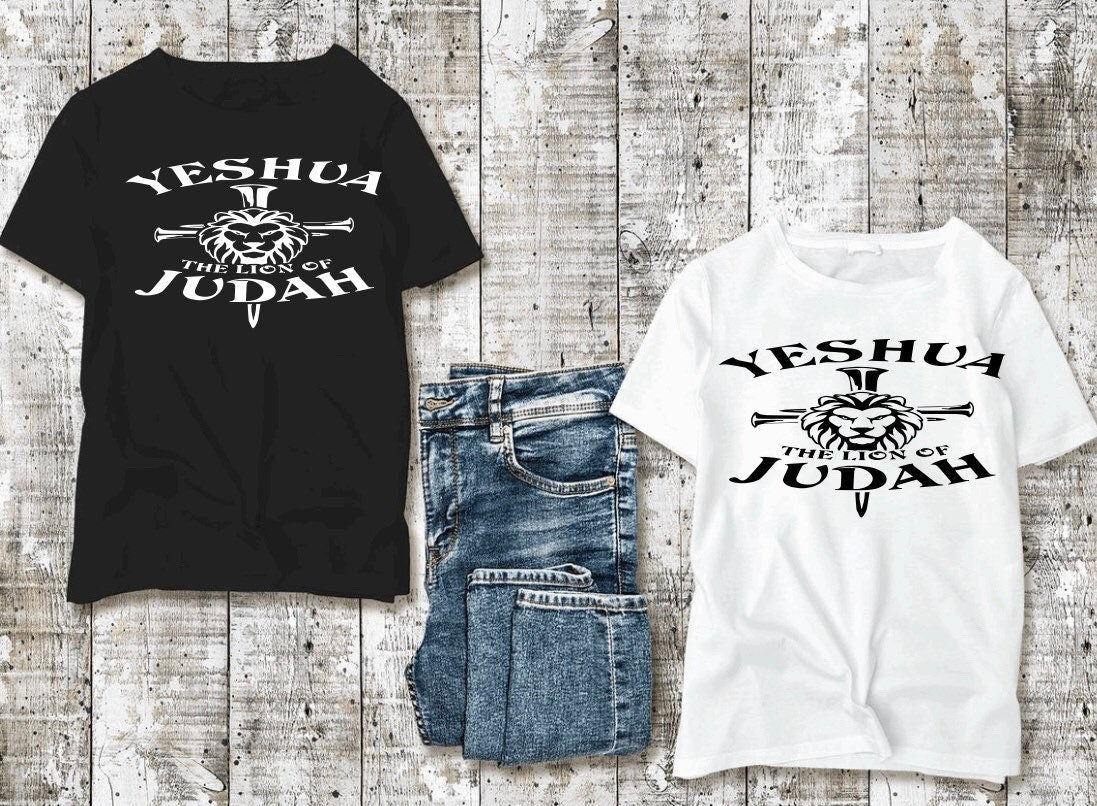 Yeshua Lion of Judah Unisex T-Shirt: Hebrew Christian Tee