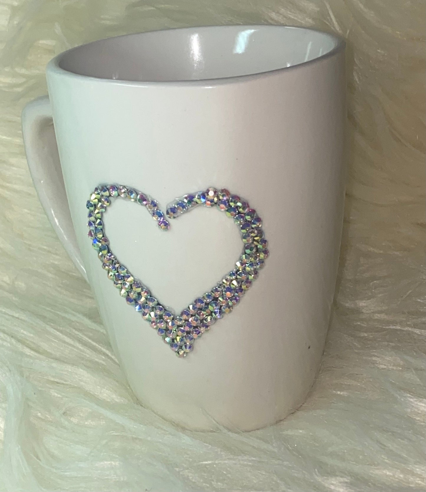 Bling Heart 12oz Coffee Mug. Valentines Day Gift.