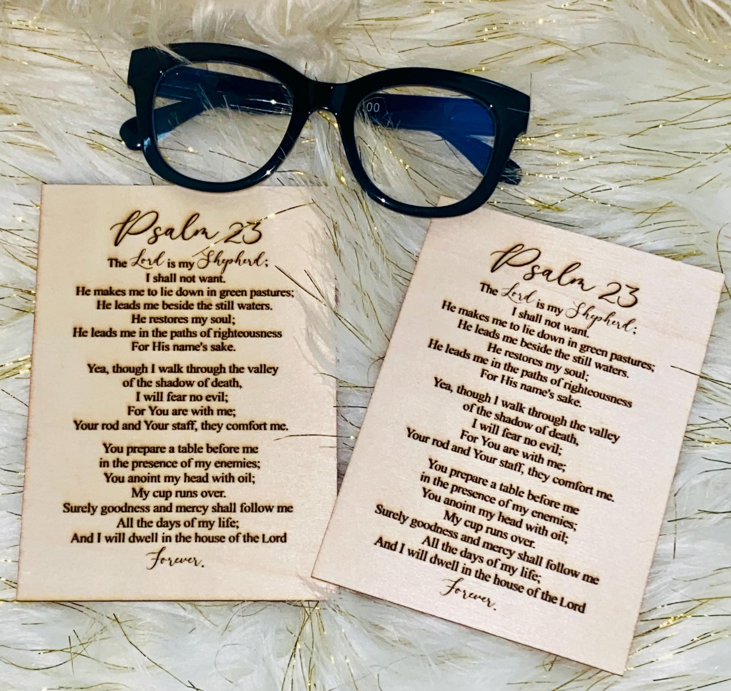 Psalms 23 Thin Wood Plaque