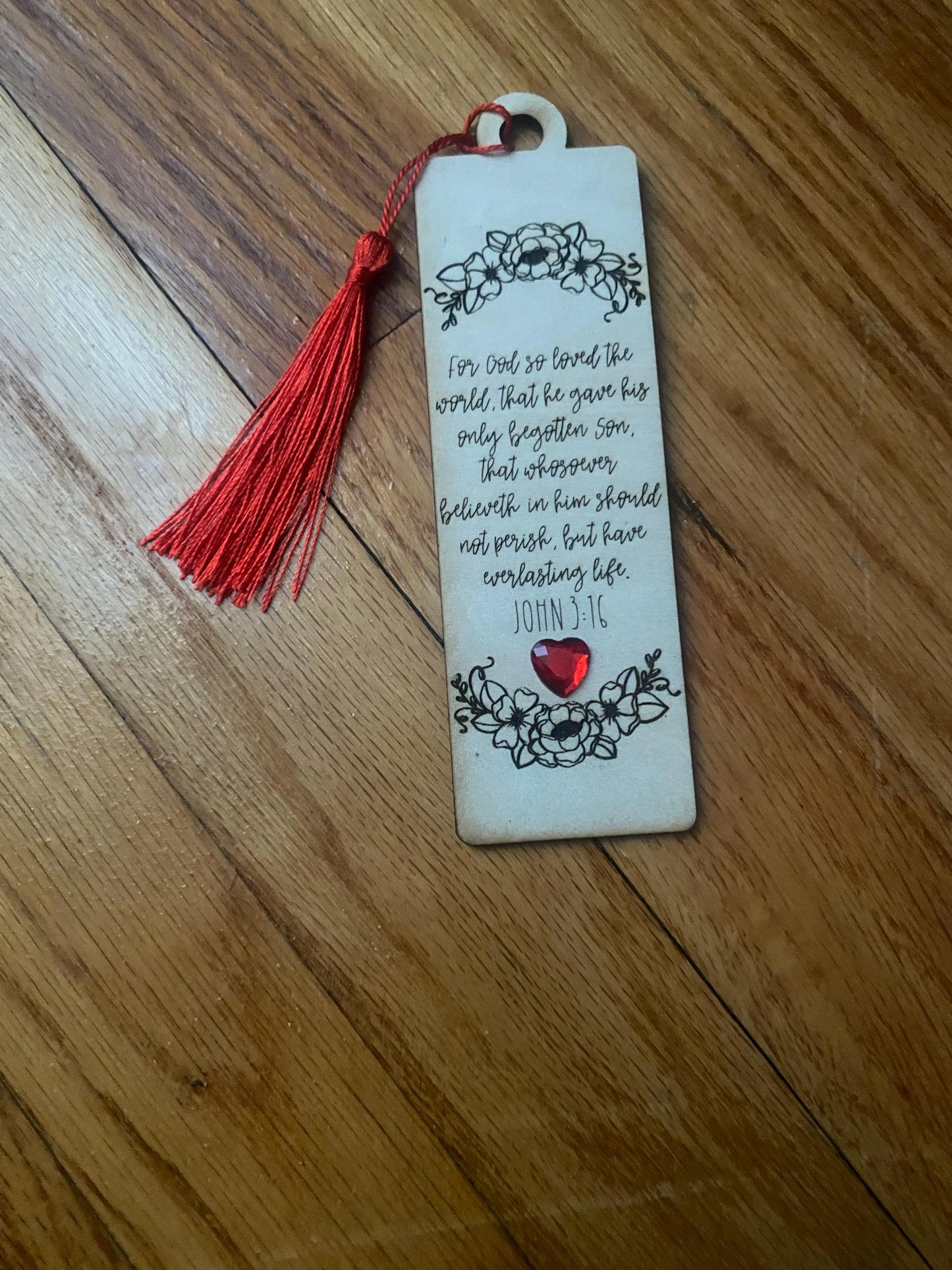 Laser Engraved John 3:16 Bookmark