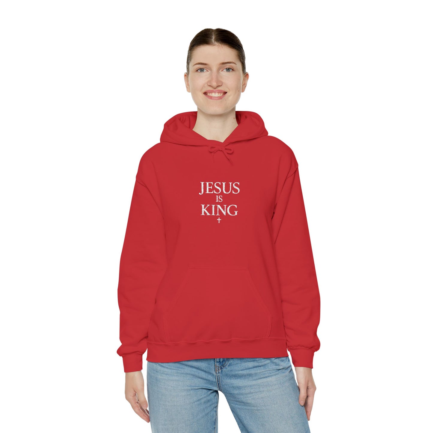 Jesus Is King Hoodie — Faith-Based Minimalist Christian Pullover