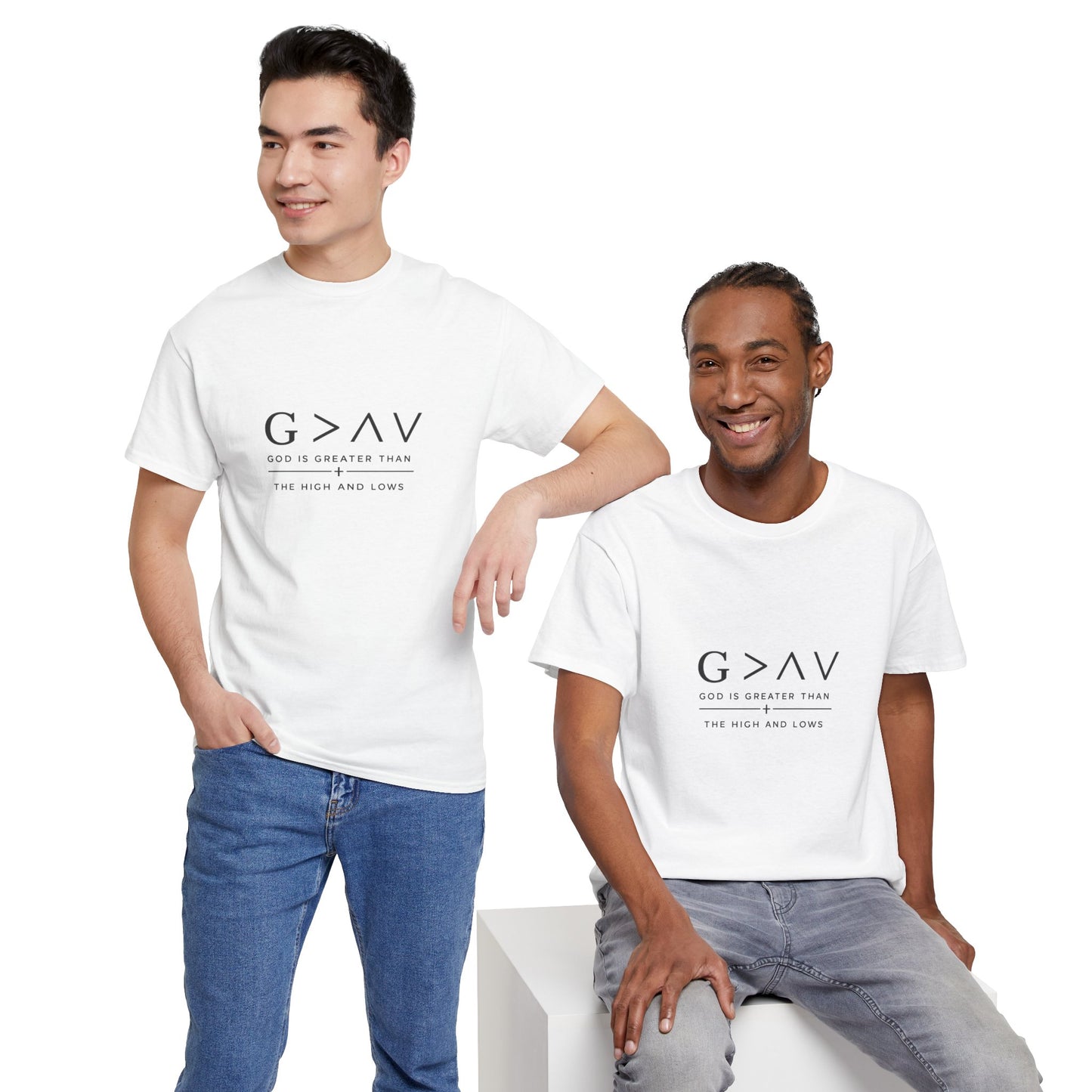 God Is Greater Than Tee | Faith Christian Shirt, Minimal Scripture Design