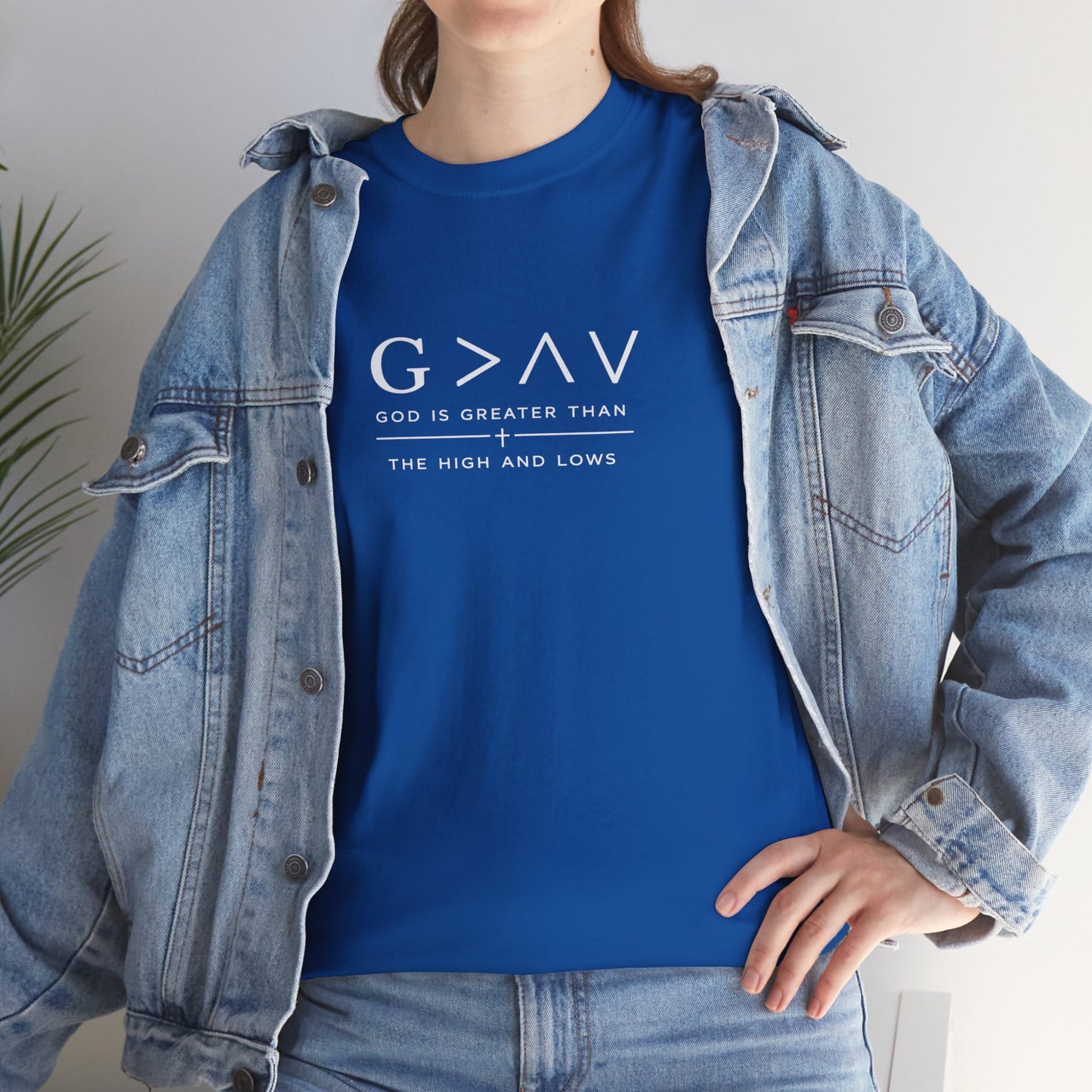 God Is Greater Than The Highs And Lows Christian T-Shirt | Minimal Faith Shirt | Inspirational Christian Apparel | Streetwear Faith Tee