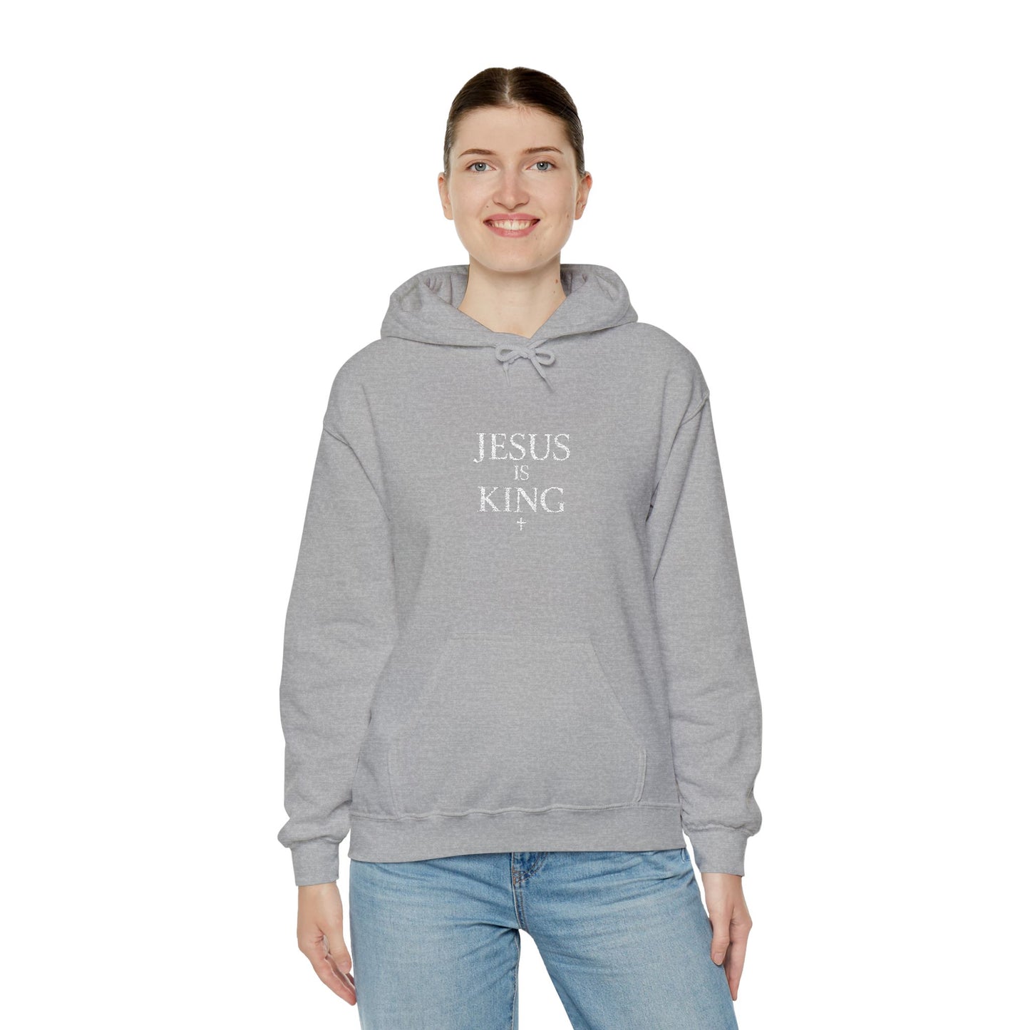 Jesus Is King Hoodie — Faith-Based Minimalist Christian Pullover