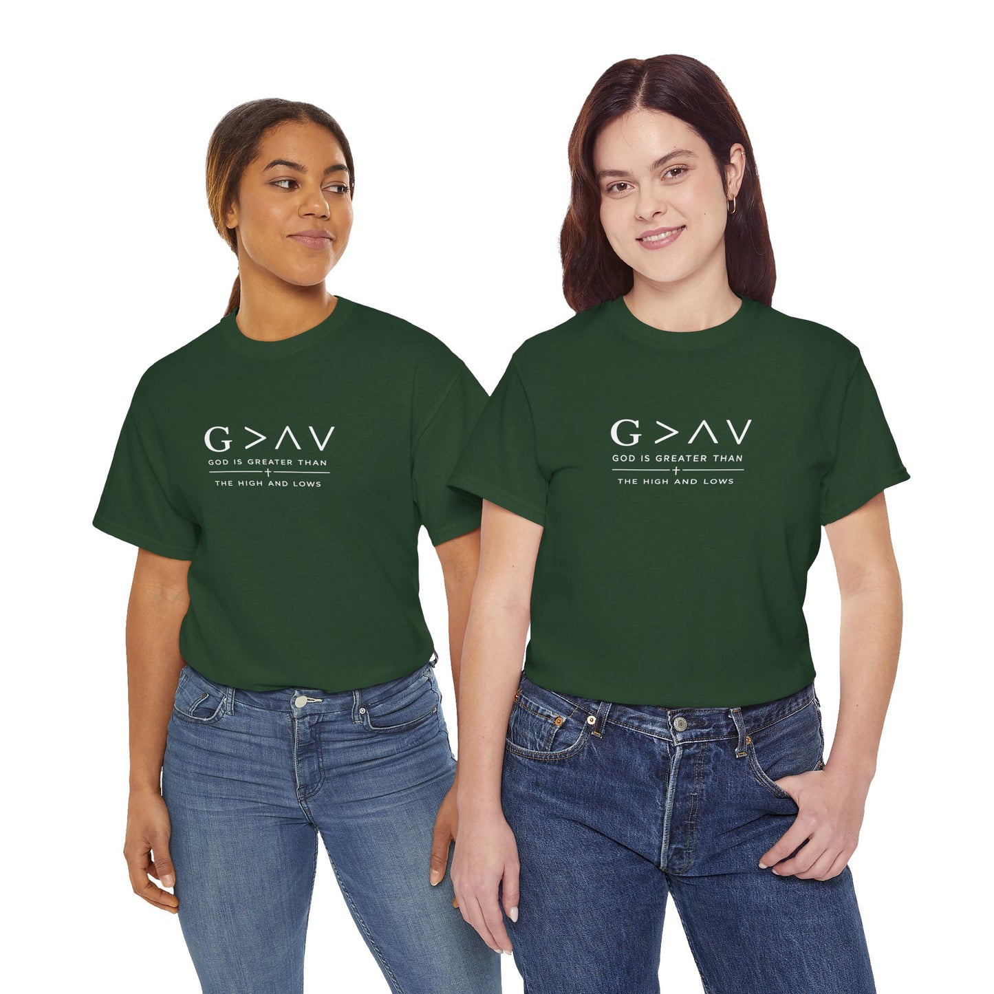 God Is Greater Than The Highs And Lows Christian T-Shirt | Minimal Faith Shirt | Inspirational Christian Apparel | Streetwear Faith Tee
