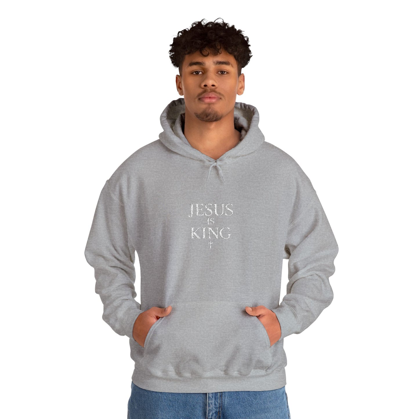 Jesus Is King Hoodie — Faith-Based Minimalist Christian Pullover