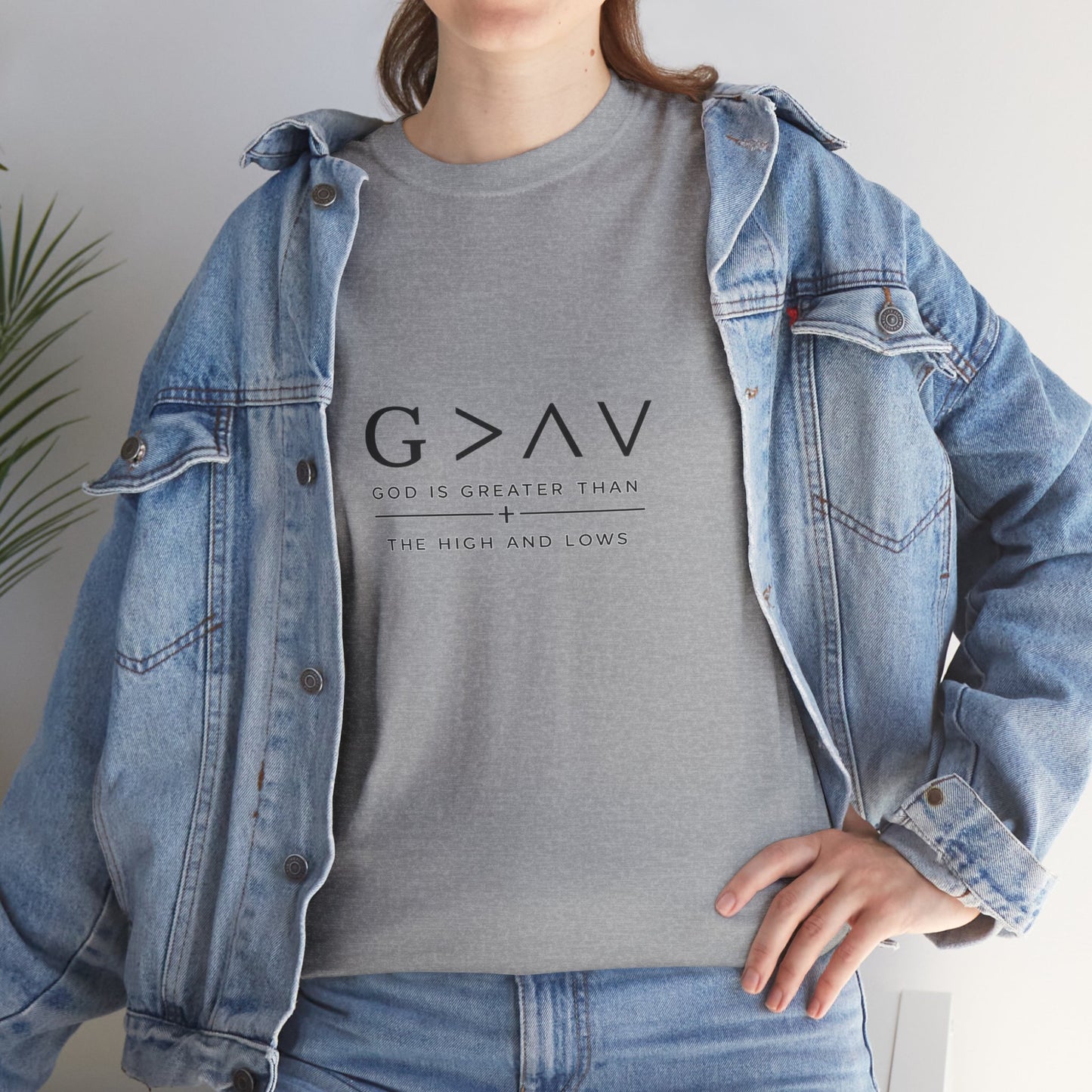 God Is Greater Than Tee | Faith Christian Shirt, Minimal Scripture Design