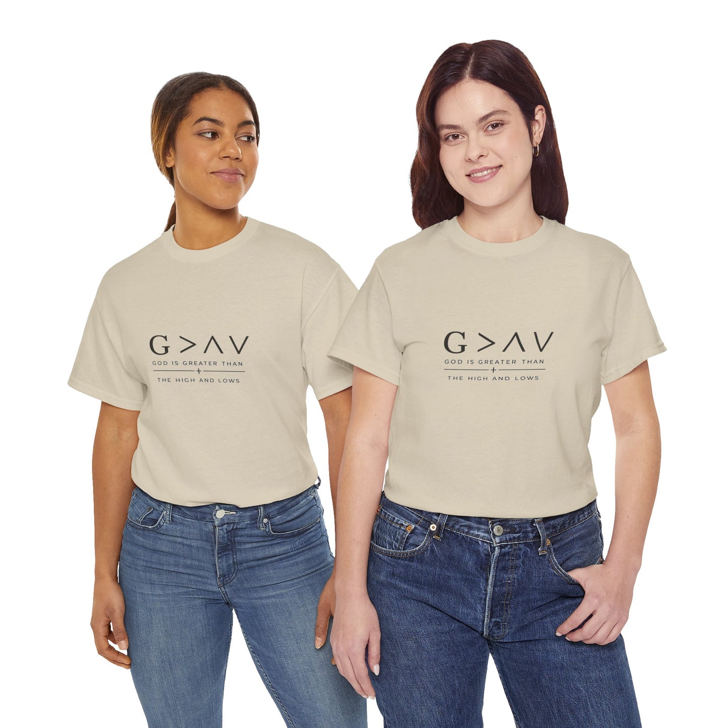 God Is Greater Than Tee | Faith Christian Shirt, Minimal Scripture Design