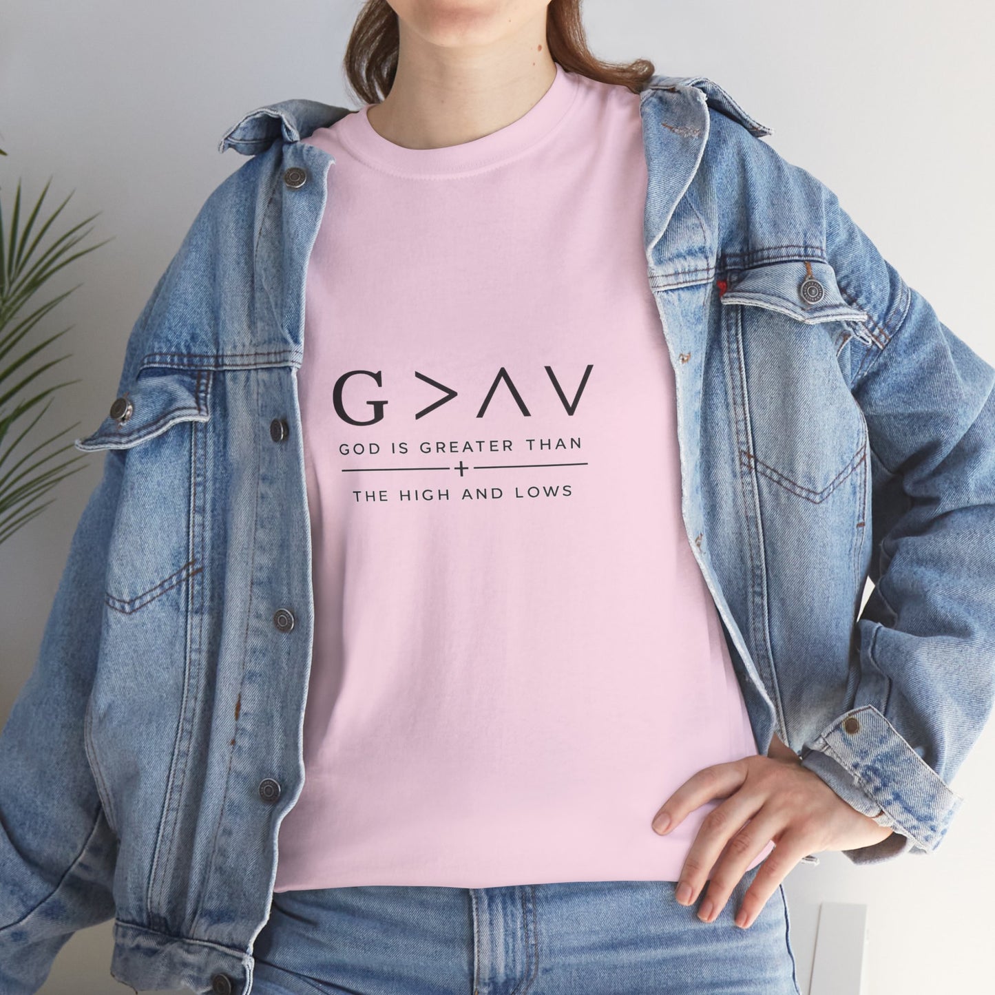 God Is Greater Than Tee | Faith Christian Shirt, Minimal Scripture Design