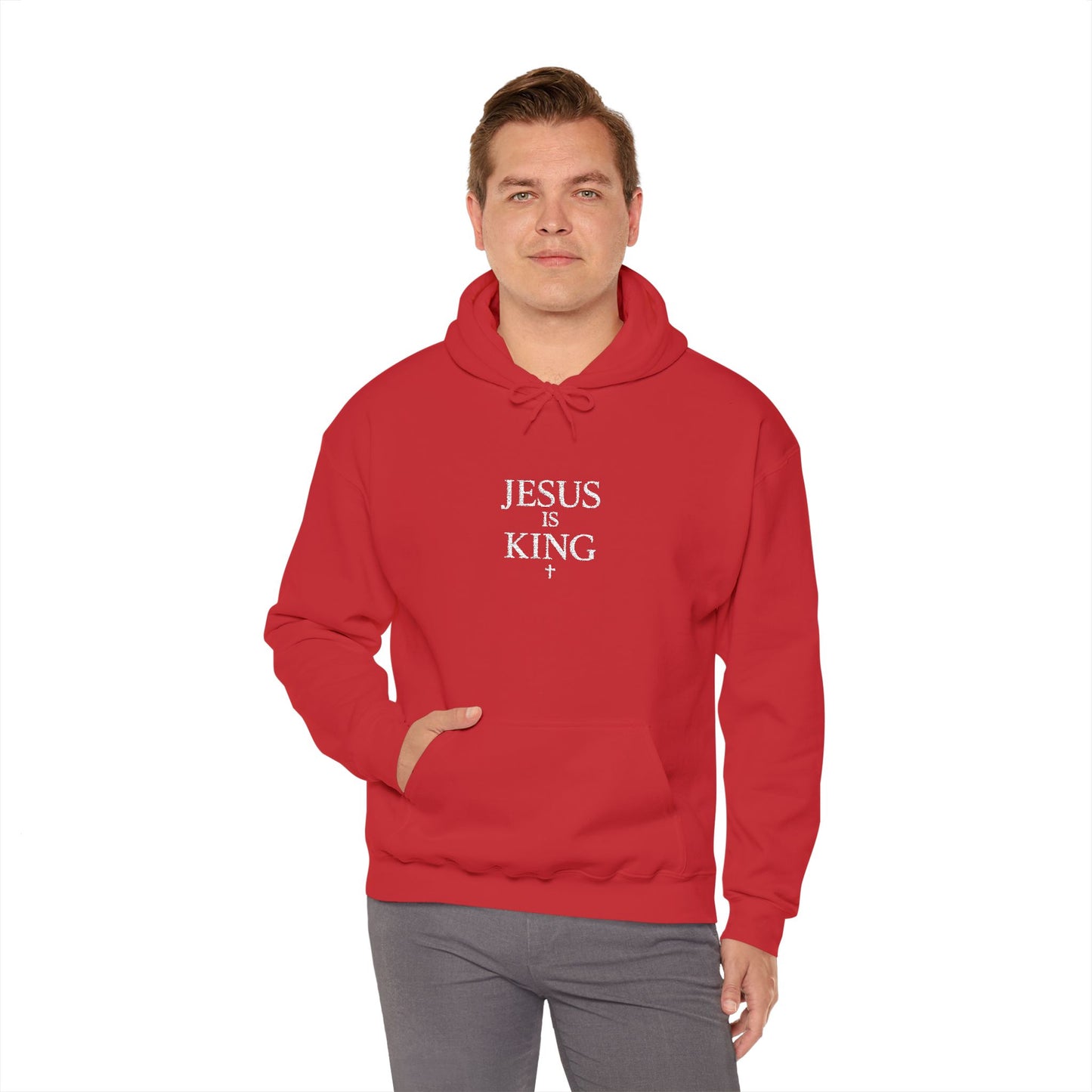Jesus Is King Hoodie — Faith-Based Minimalist Christian Pullover