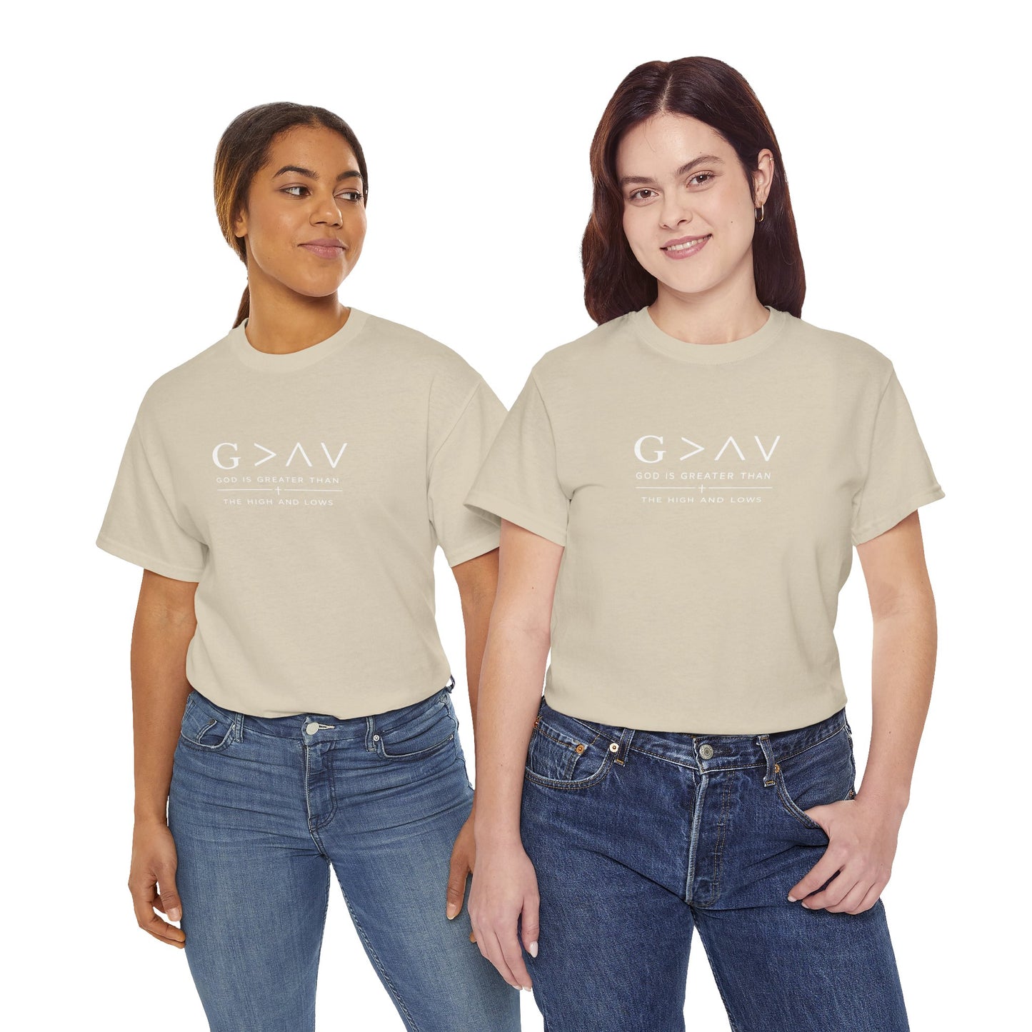 God Is Greater Than The Highs And Lows Christian T-Shirt | Minimal Faith Shirt | Inspirational Christian Apparel | Streetwear Faith Tee