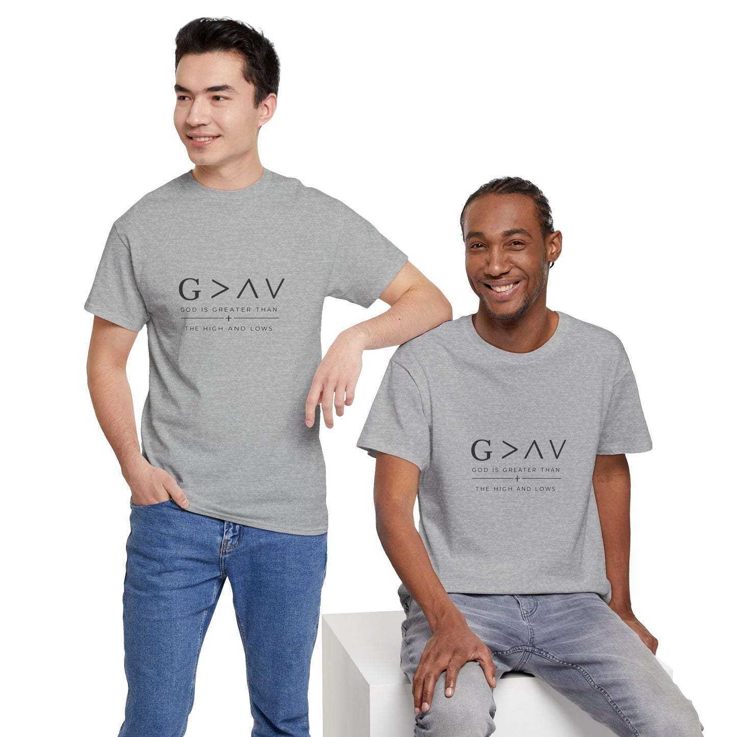 God Is Greater Than Tee | Faith Christian Shirt, Minimal Scripture Design