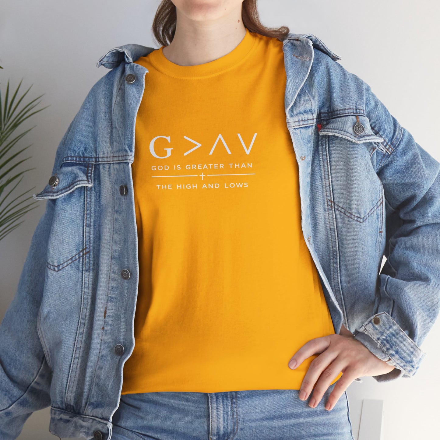 God Is Greater Than The Highs And Lows Christian T-Shirt | Minimal Faith Shirt | Inspirational Christian Apparel | Streetwear Faith Tee