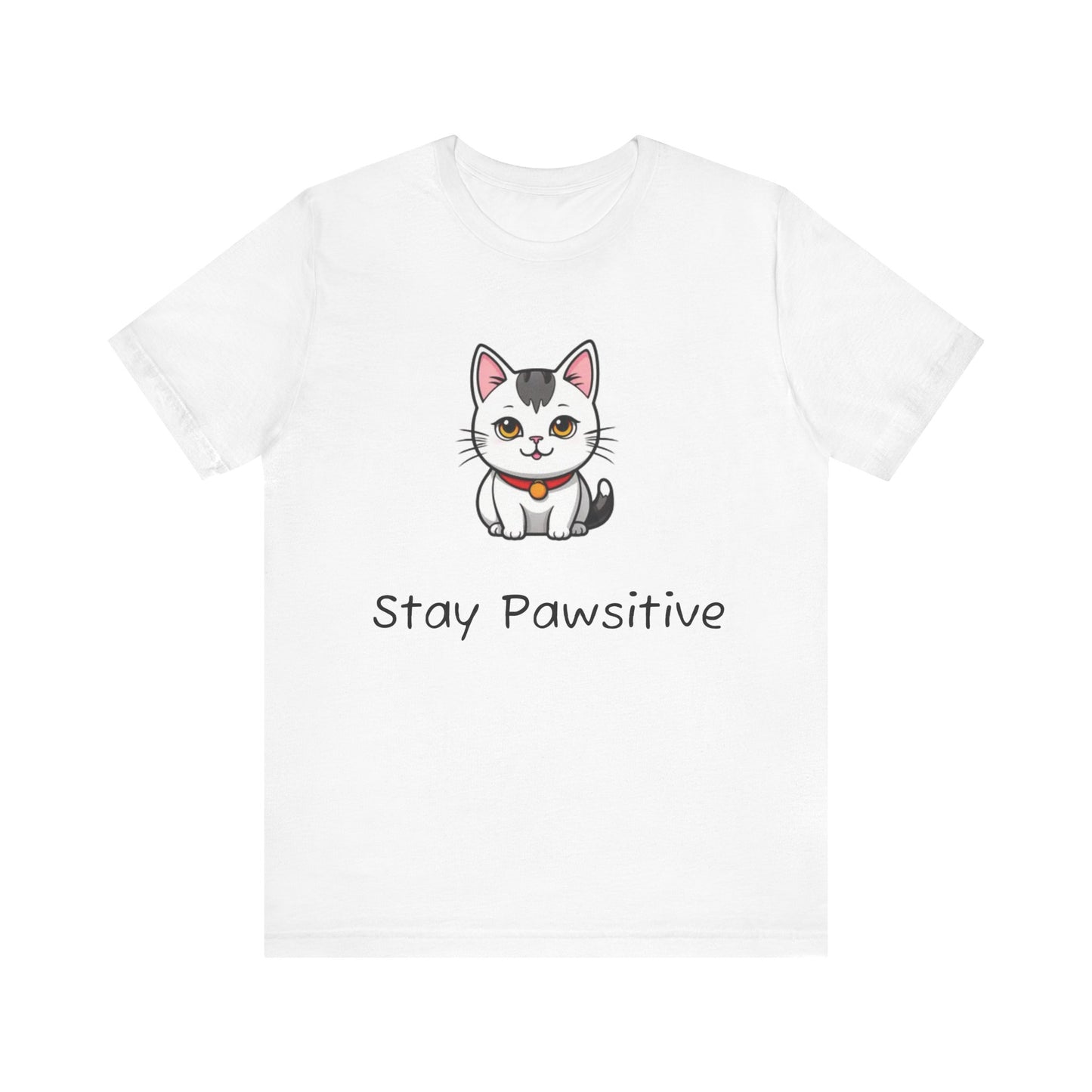 Cute Sitting Cat T‑Shirt — Kawaii Kitten Graphic Tee