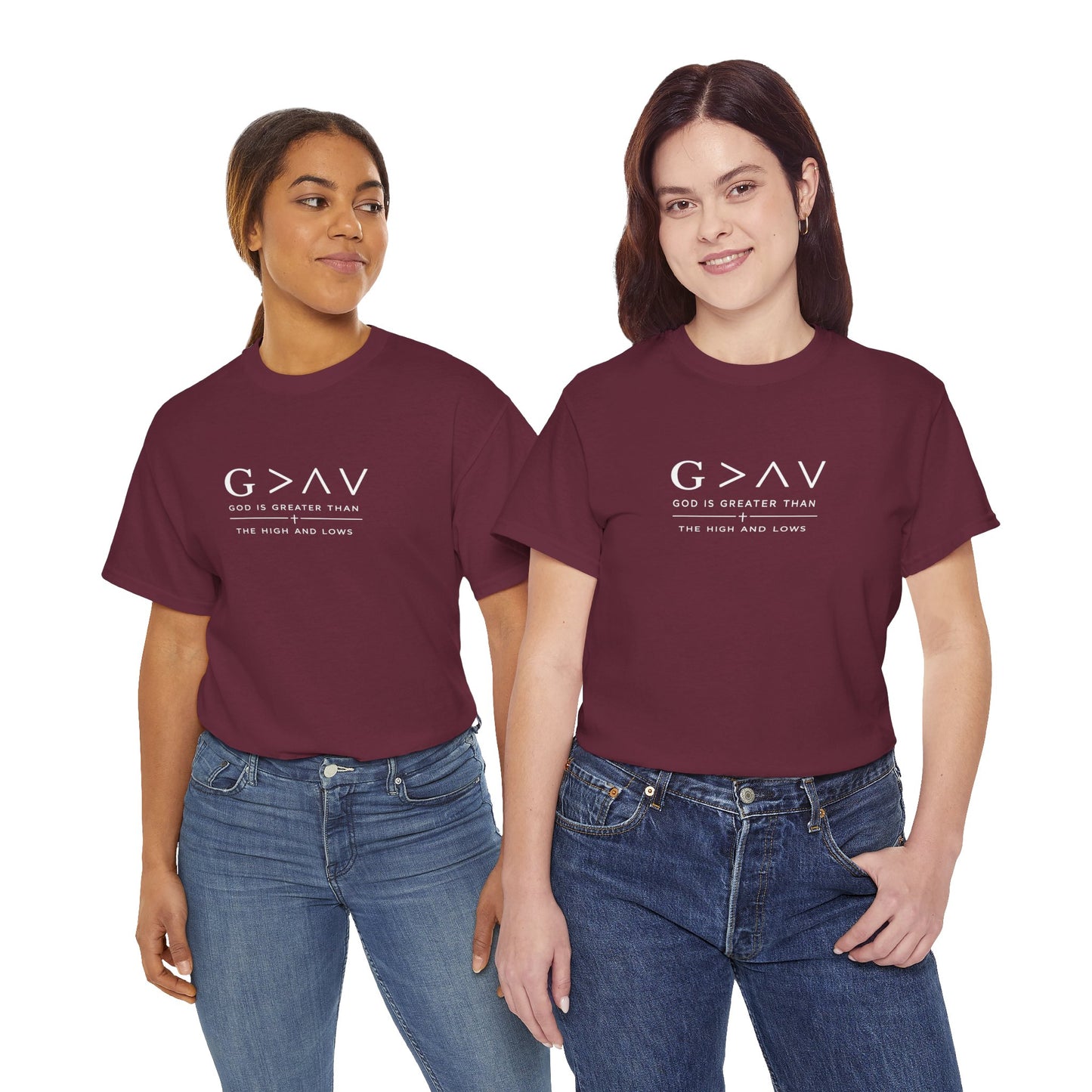 God Is Greater Than The Highs And Lows Christian T-Shirt | Minimal Faith Shirt | Inspirational Christian Apparel | Streetwear Faith Tee