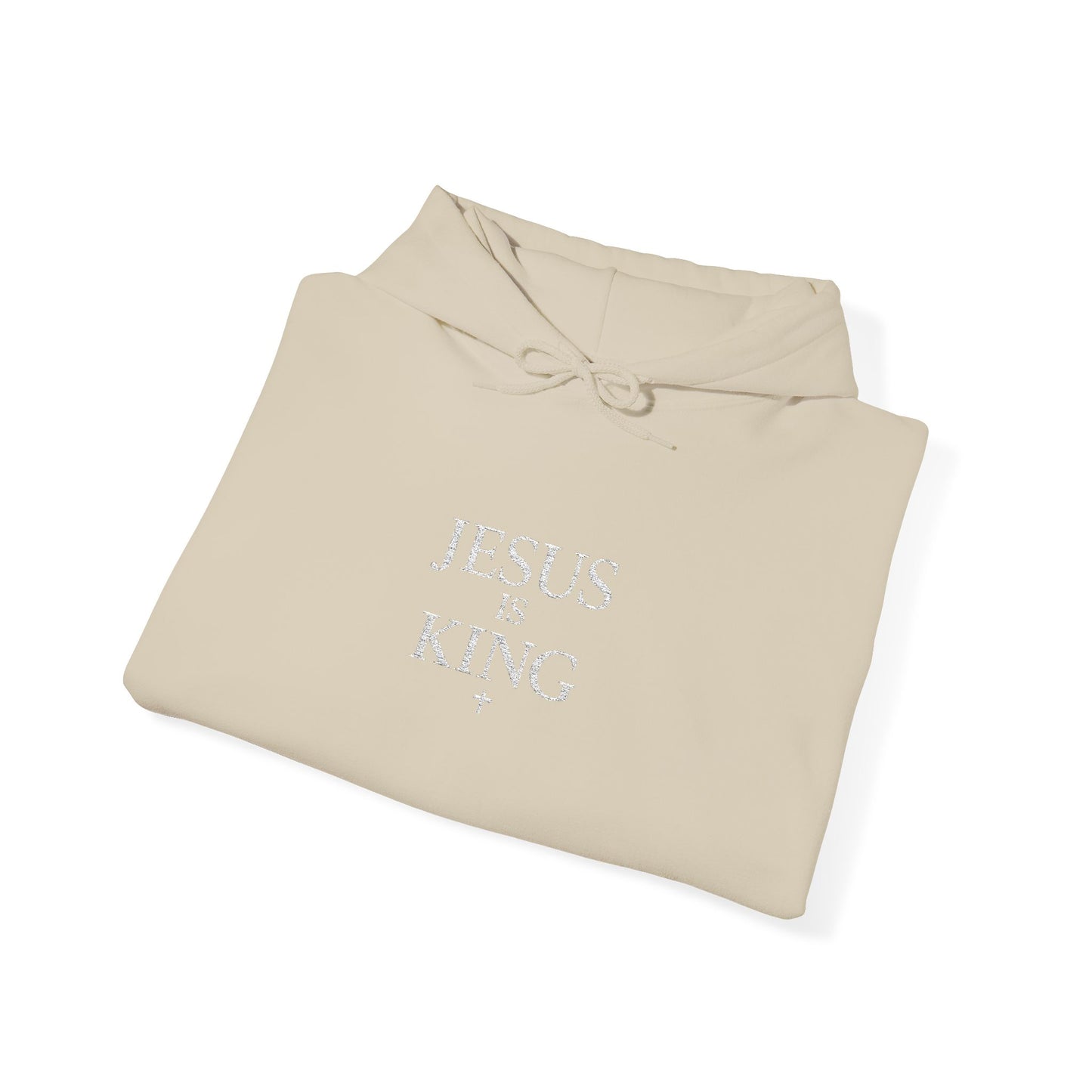 Jesus Is King Hoodie — Faith-Based Minimalist Christian Pullover