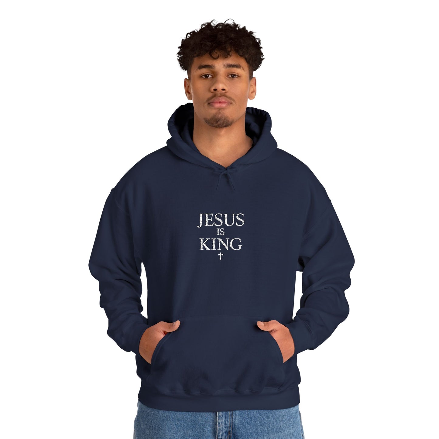 Jesus Is King Hoodie — Faith-Based Minimalist Christian Pullover