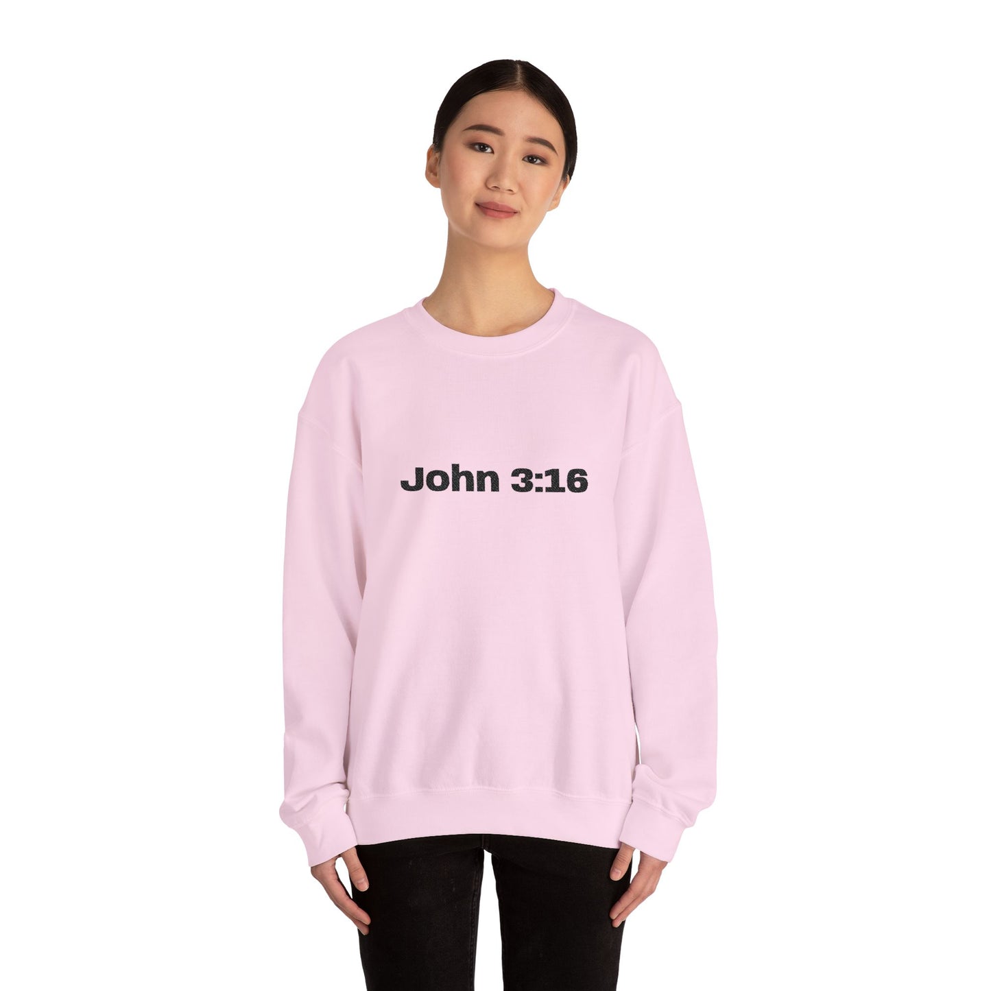 John 3:16 Crewneck Sweatshirt — Minimal Christian Scripture Pullover