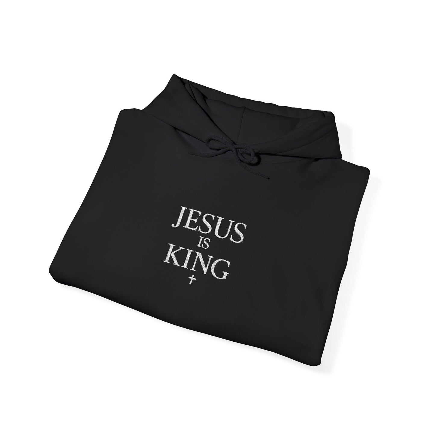 Jesus Is King Hoodie — Faith-Based Minimalist Christian Pullover