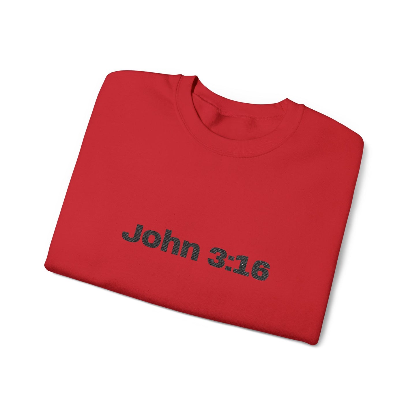 John 3:16 Crewneck Sweatshirt — Minimal Christian Scripture Pullover
