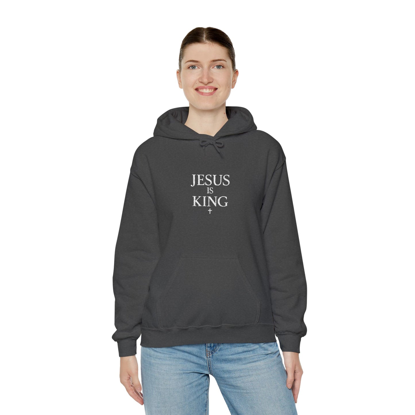 Jesus Is King Hoodie — Faith-Based Minimalist Christian Pullover