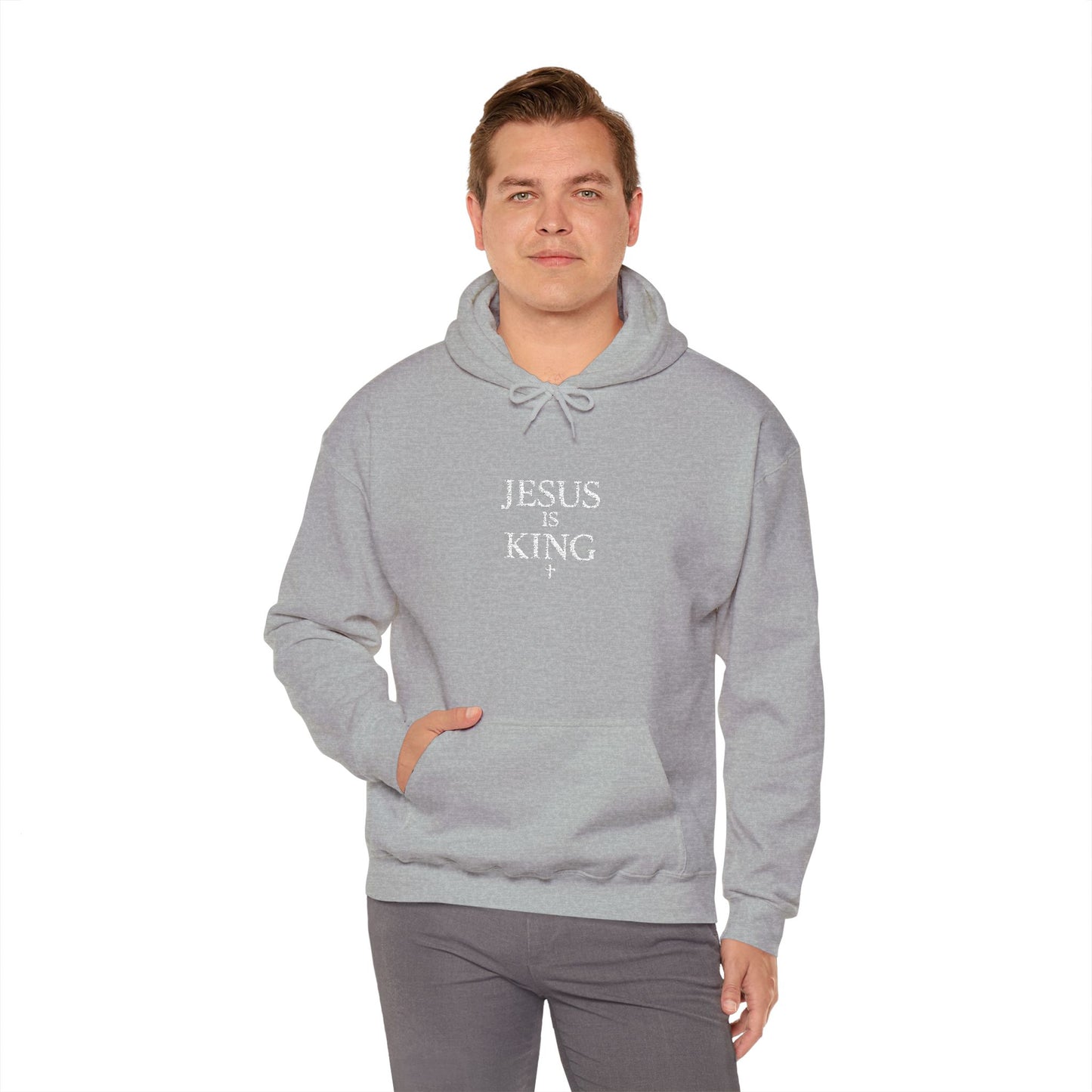 Jesus Is King Hoodie — Faith-Based Minimalist Christian Pullover