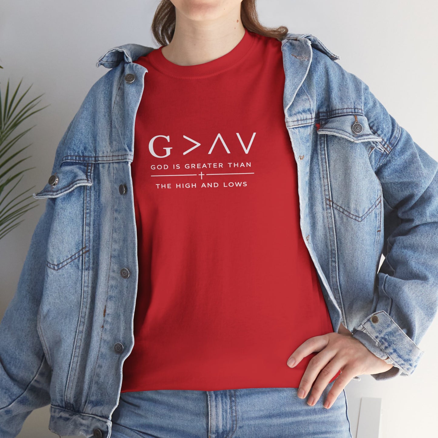 God Is Greater Than The Highs And Lows Christian T-Shirt | Minimal Faith Shirt | Inspirational Christian Apparel | Streetwear Faith Tee