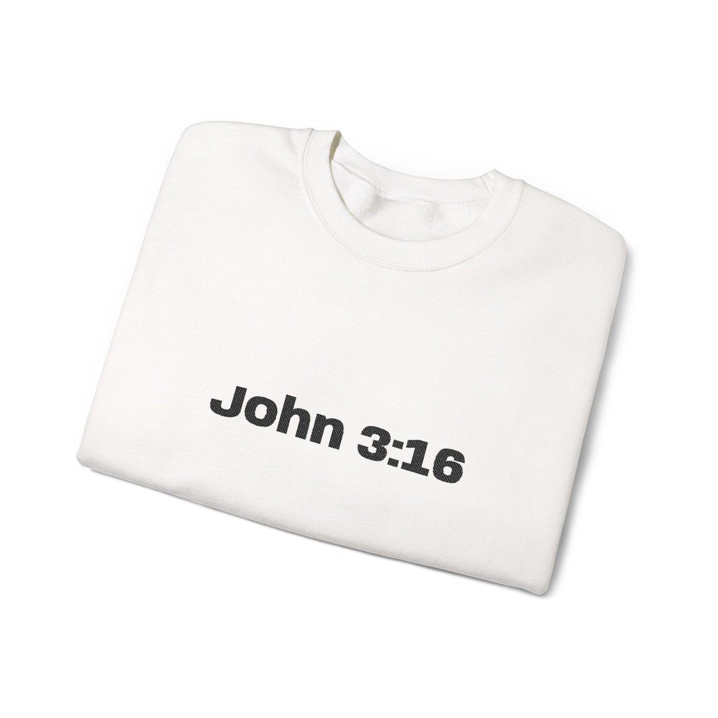 John 3:16 Crewneck Sweatshirt — Minimal Christian Scripture Pullover