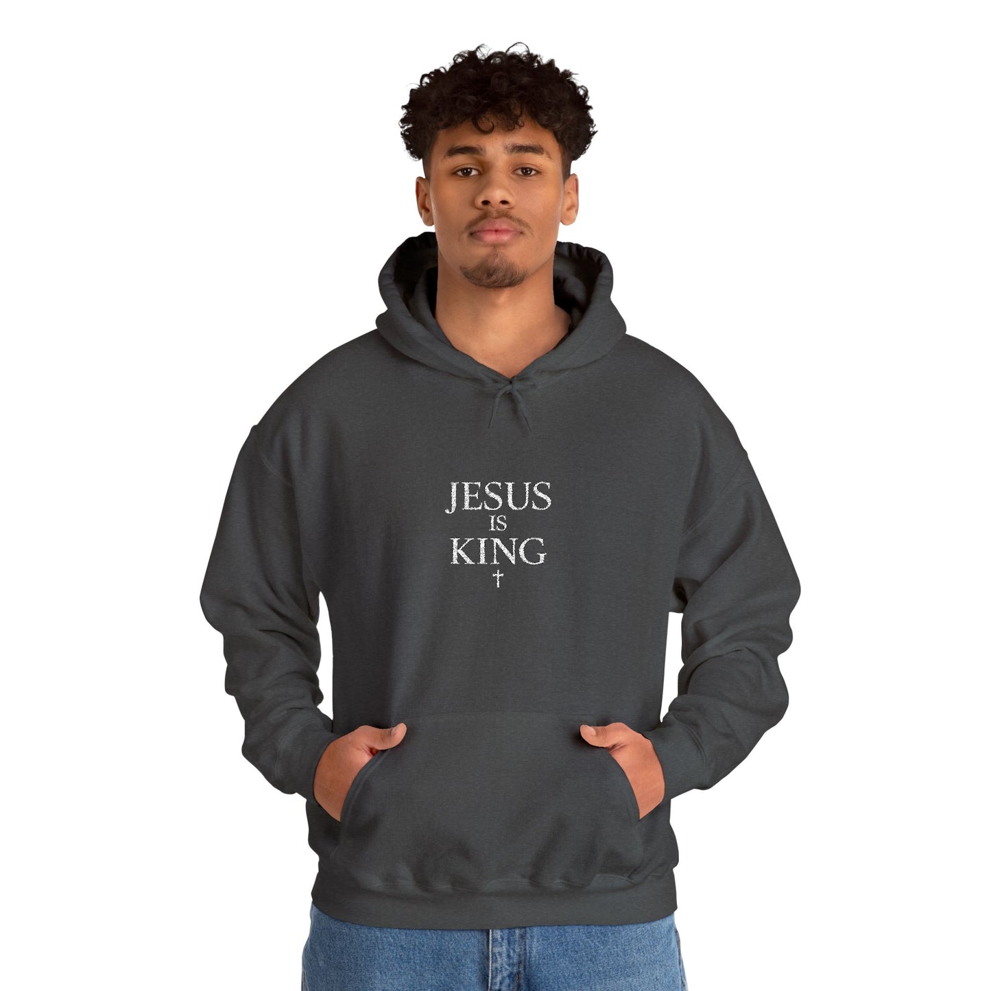 Jesus Is King Hoodie — Faith-Based Minimalist Christian Pullover