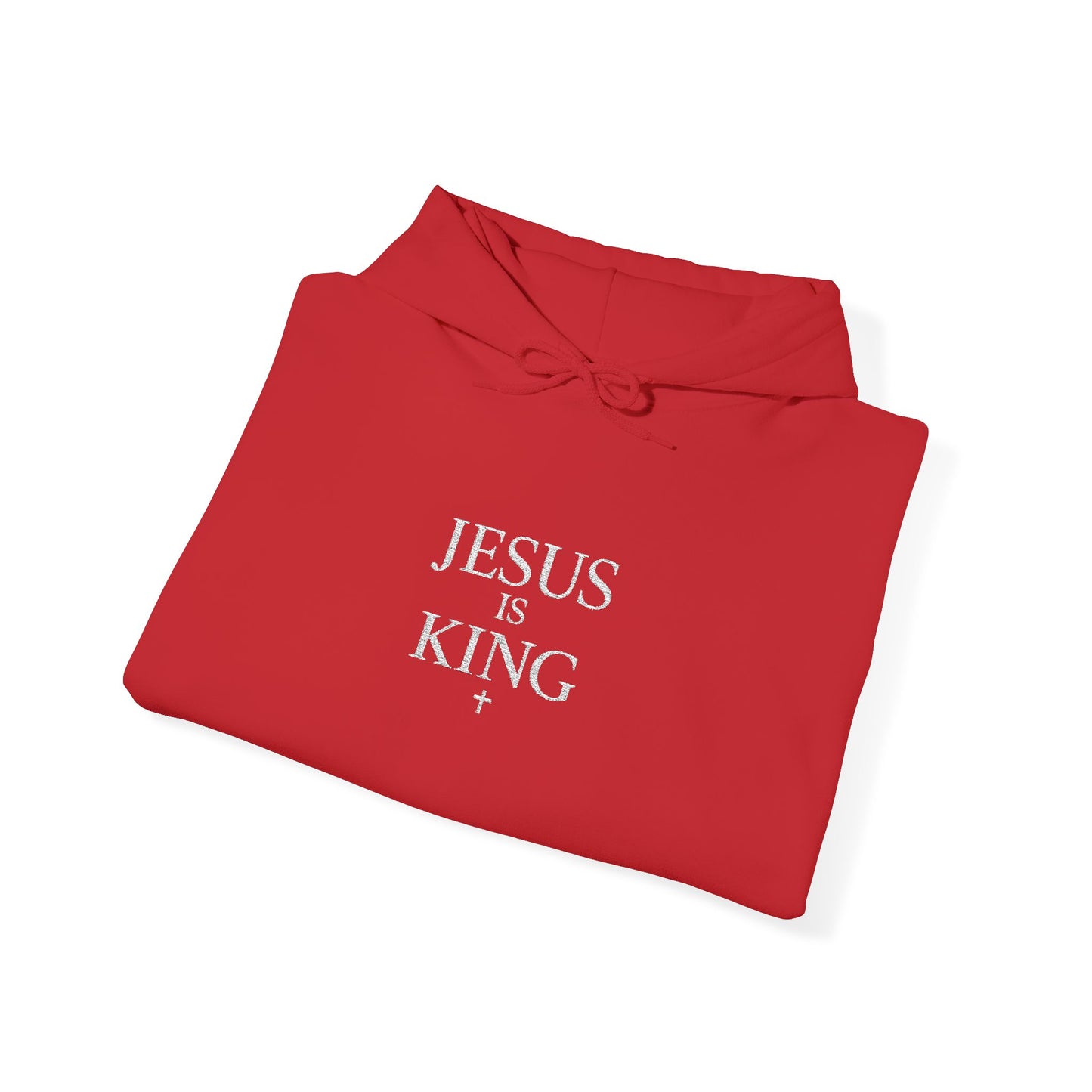 Jesus Is King Hoodie — Faith-Based Minimalist Christian Pullover