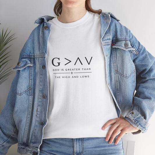 God Is Greater Than Tee | Faith Christian Shirt, Minimal Scripture Design