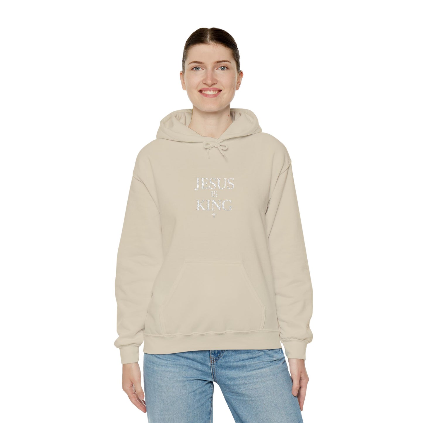 Jesus Is King Hoodie — Faith-Based Minimalist Christian Pullover