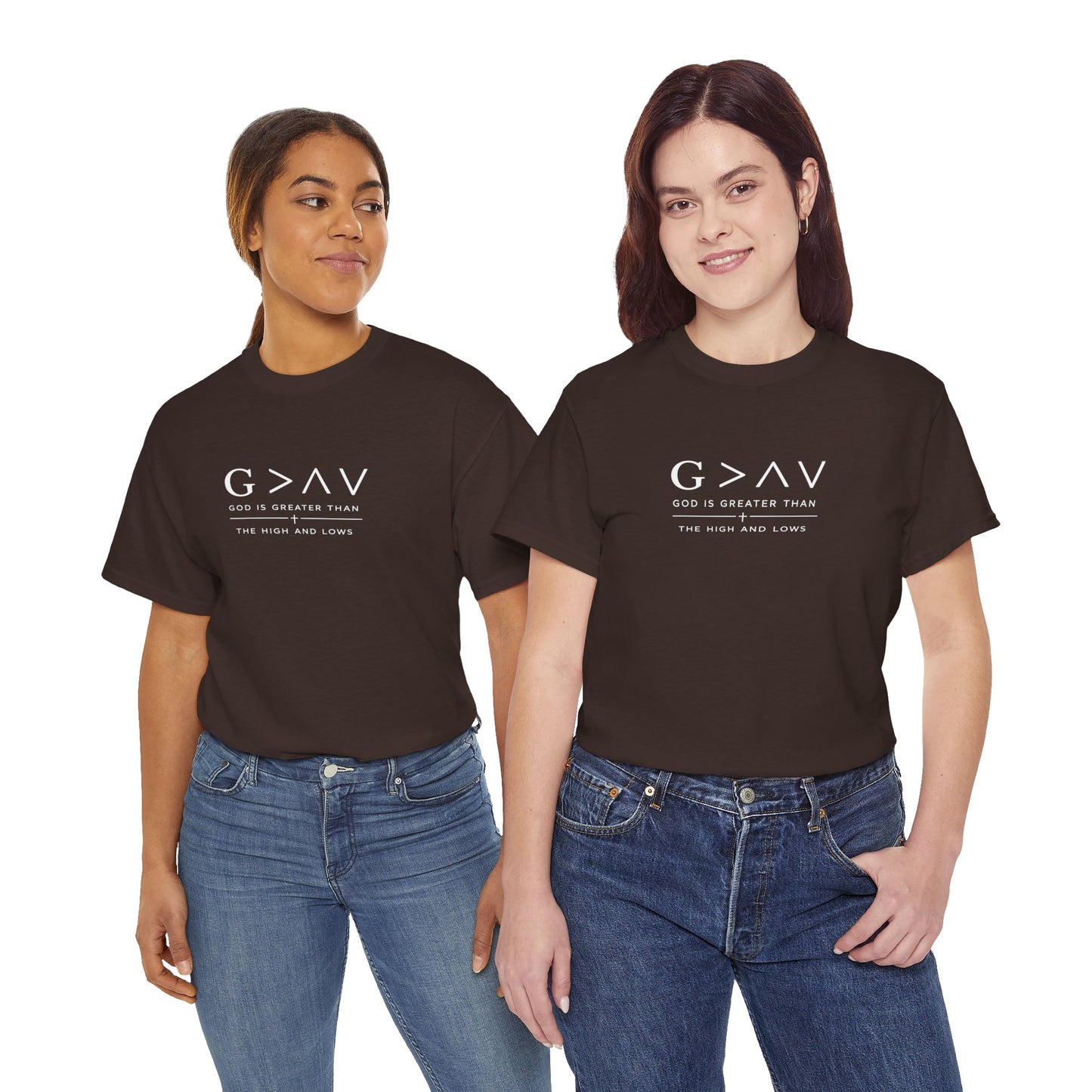 God Is Greater Than The Highs And Lows Christian T-Shirt | Minimal Faith Shirt | Inspirational Christian Apparel | Streetwear Faith Tee