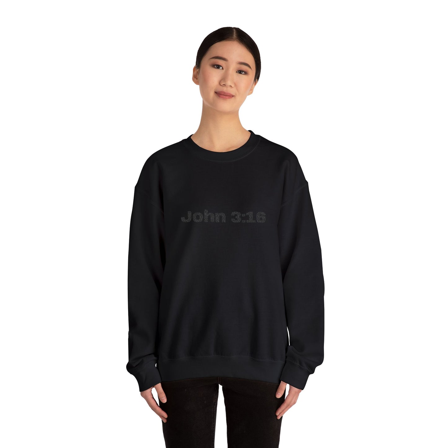 John 3:16 Crewneck Sweatshirt — Minimal Christian Scripture Pullover