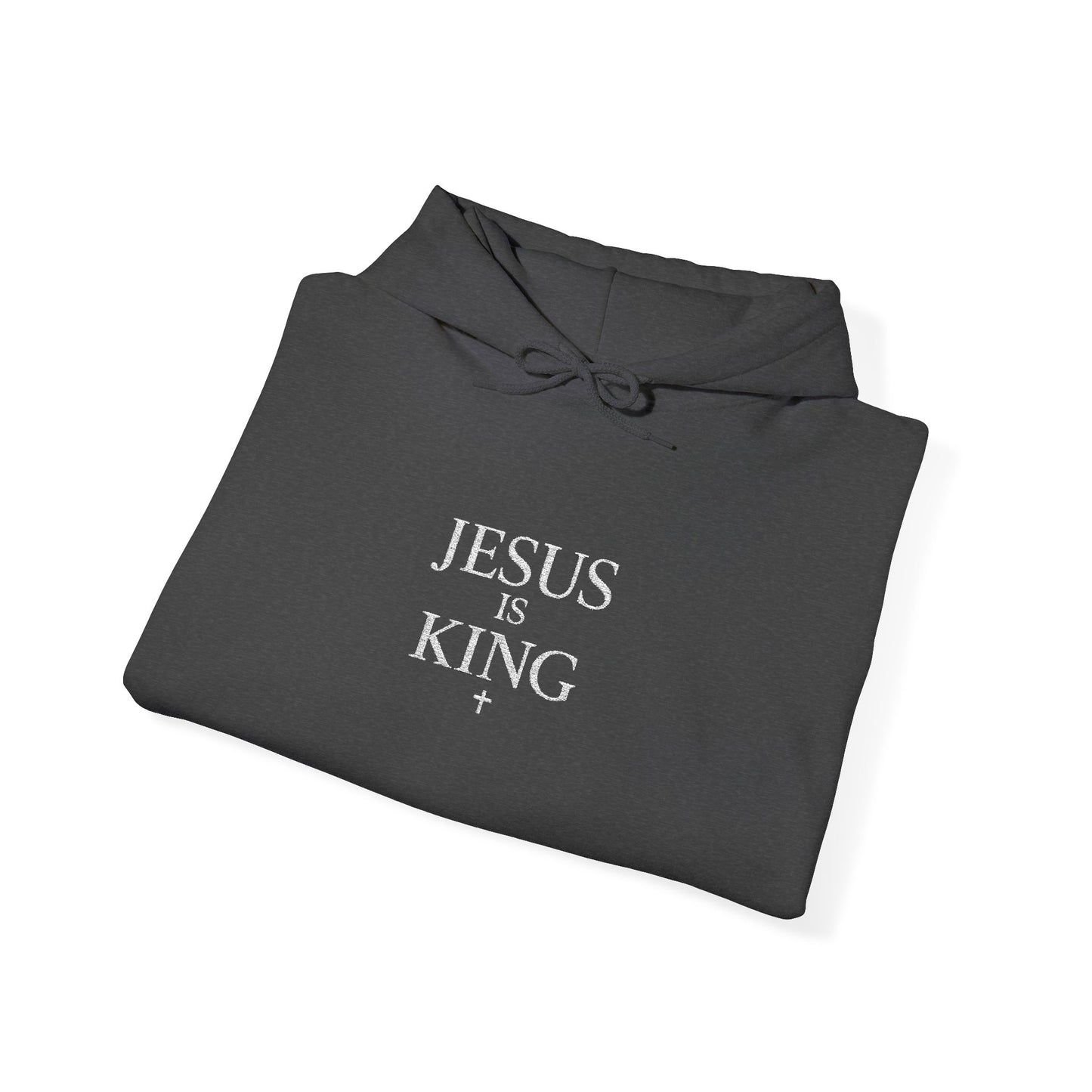 Jesus Is King Hoodie — Faith-Based Minimalist Christian Pullover