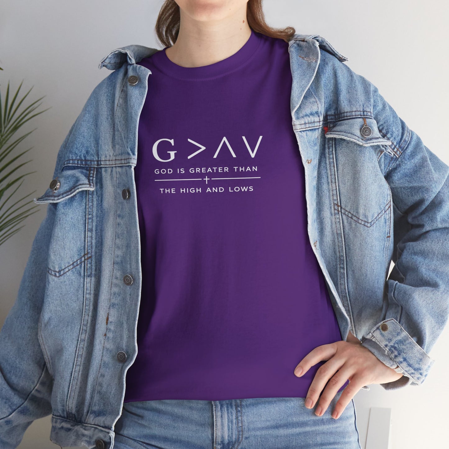 God Is Greater Than The Highs And Lows Christian T-Shirt | Minimal Faith Shirt | Inspirational Christian Apparel | Streetwear Faith Tee