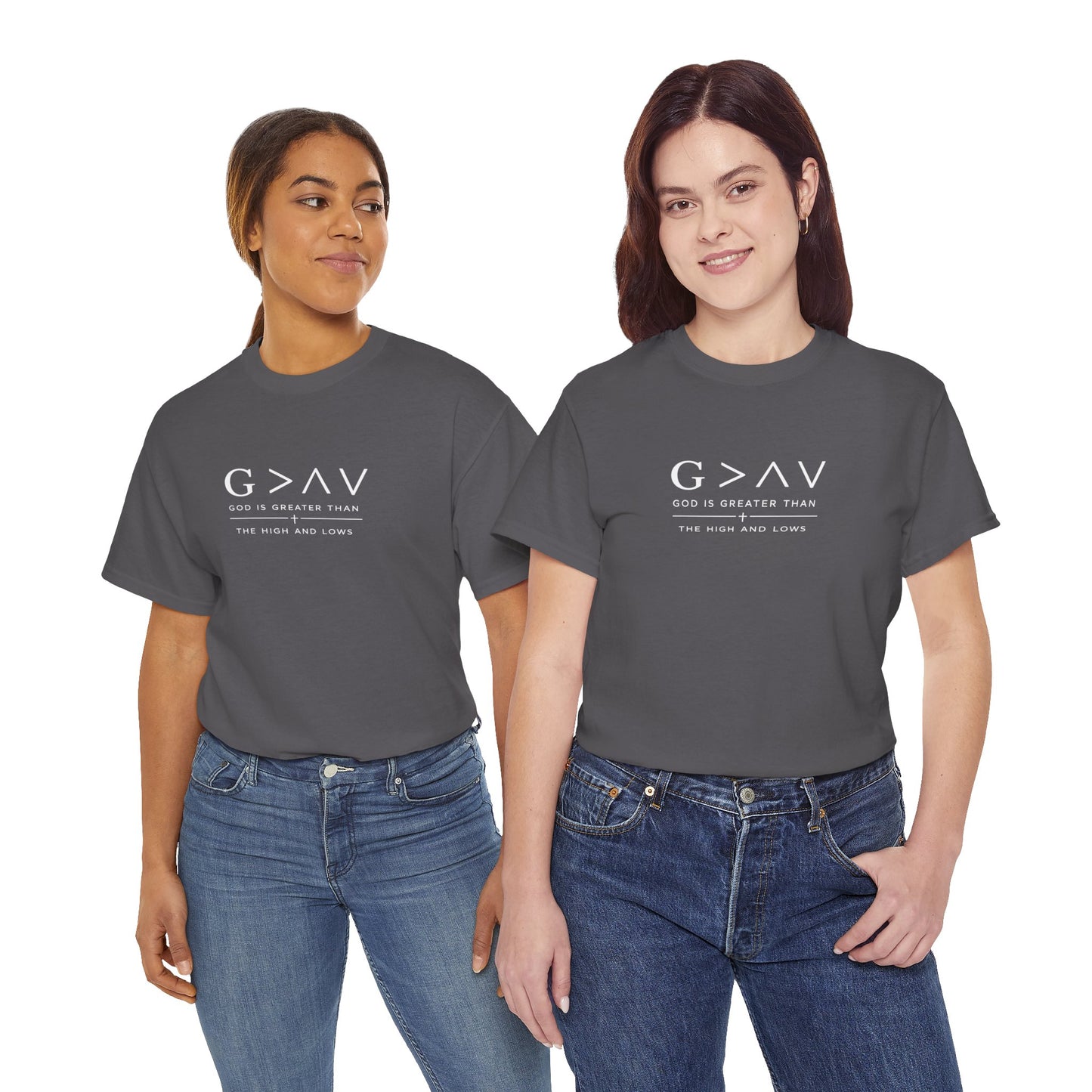 God Is Greater Than The Highs And Lows Christian T-Shirt | Minimal Faith Shirt | Inspirational Christian Apparel | Streetwear Faith Tee