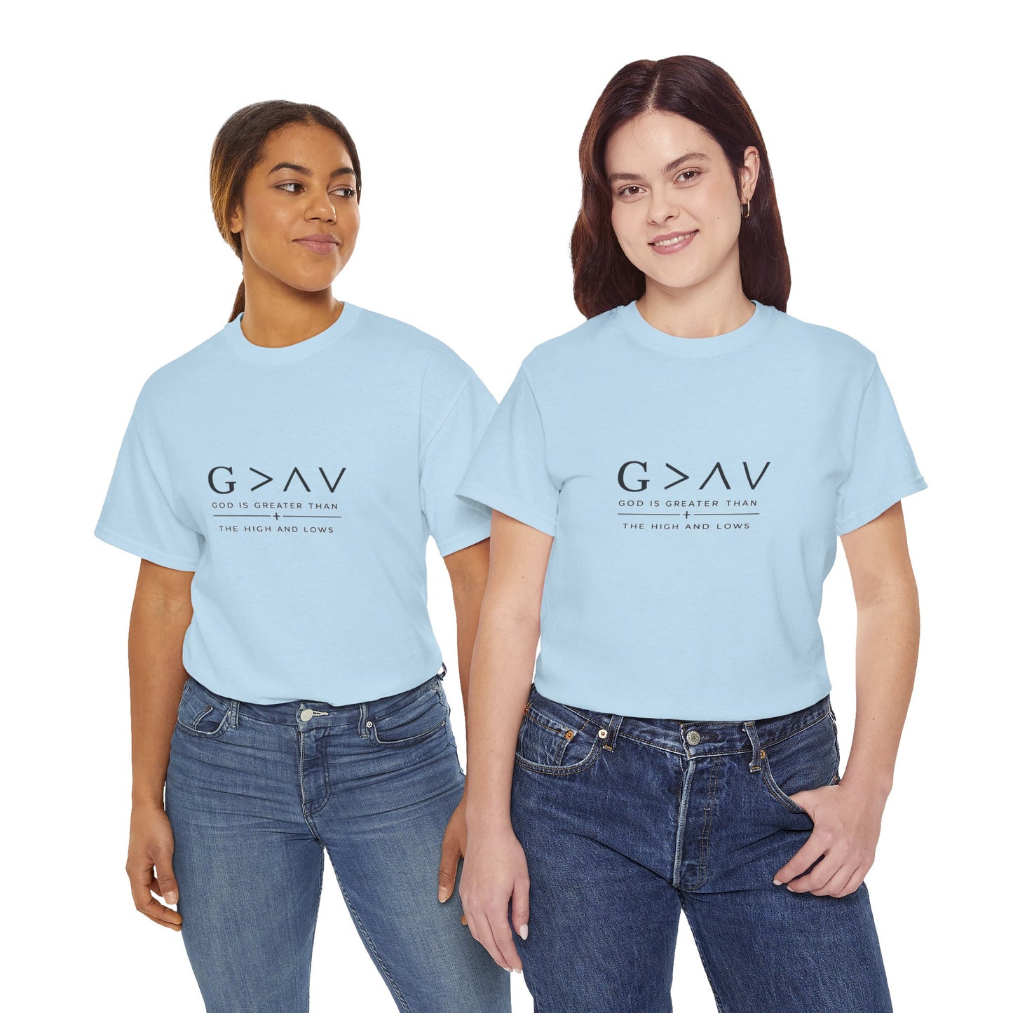 God Is Greater Than Tee | Faith Christian Shirt, Minimal Scripture Design