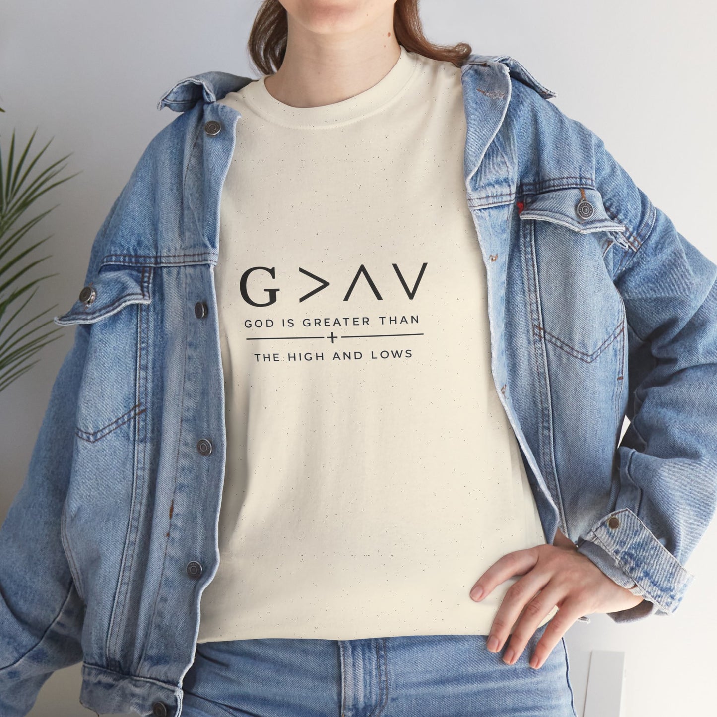 God Is Greater Than Tee | Faith Christian Shirt, Minimal Scripture Design