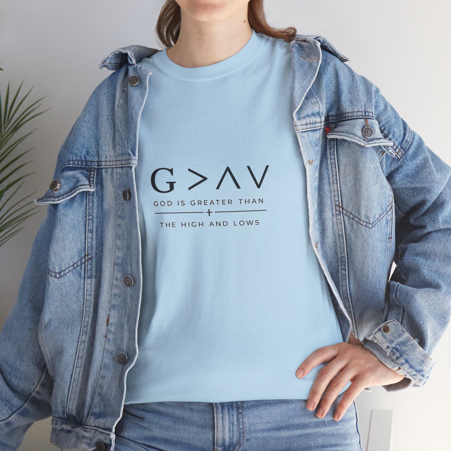 God Is Greater Than Tee | Faith Christian Shirt, Minimal Scripture Design