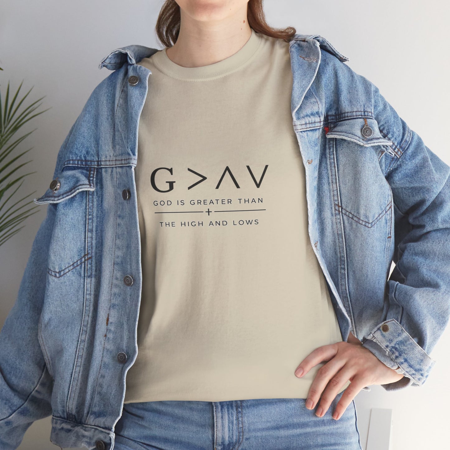 God Is Greater Than Tee | Faith Christian Shirt, Minimal Scripture Design