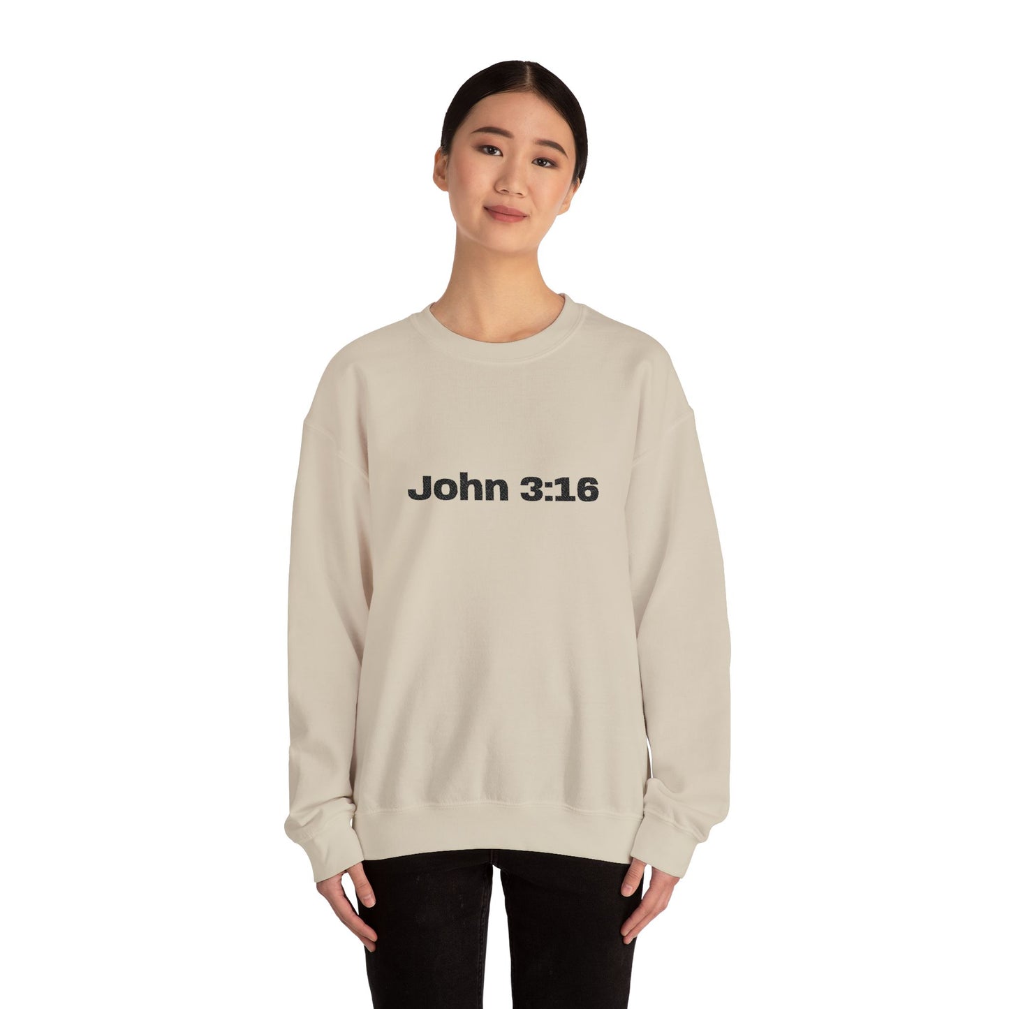 John 3:16 Crewneck Sweatshirt — Minimal Christian Scripture Pullover