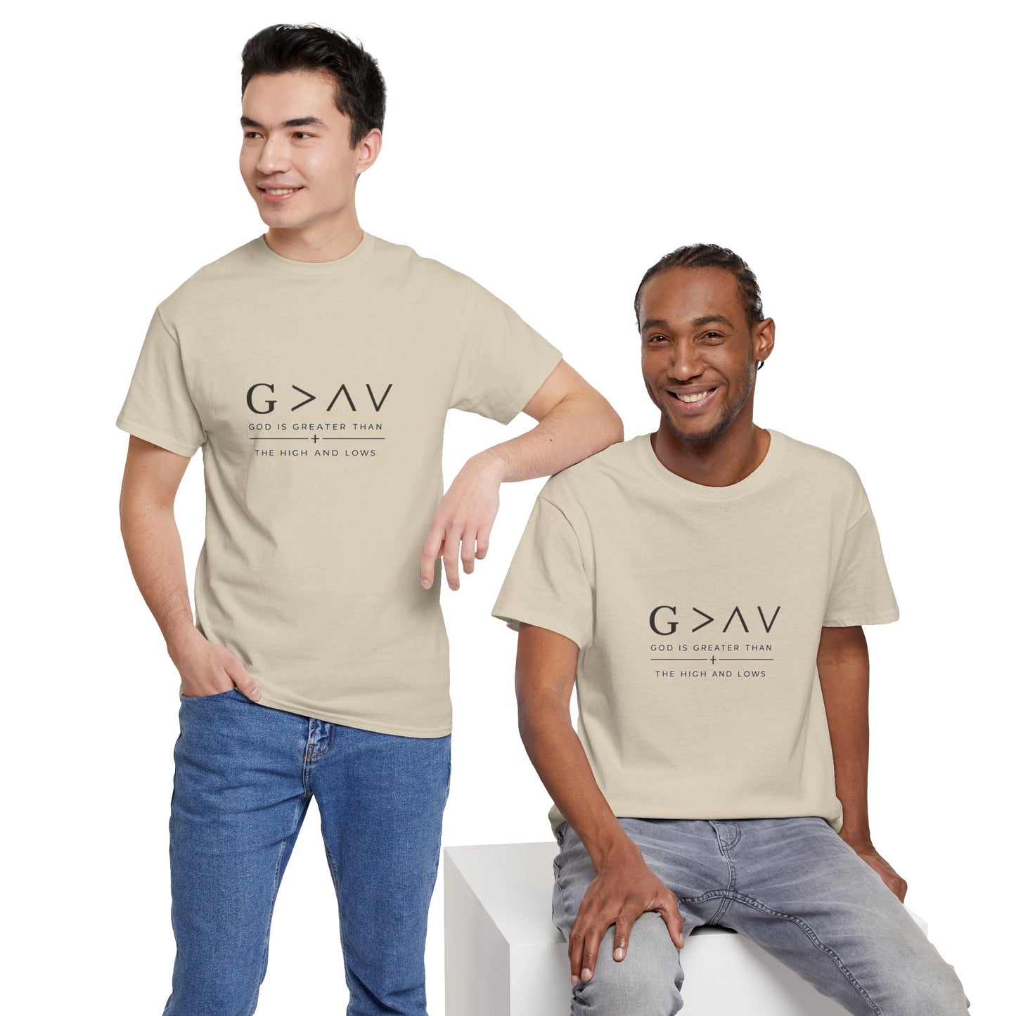 God Is Greater Than Tee | Faith Christian Shirt, Minimal Scripture Design