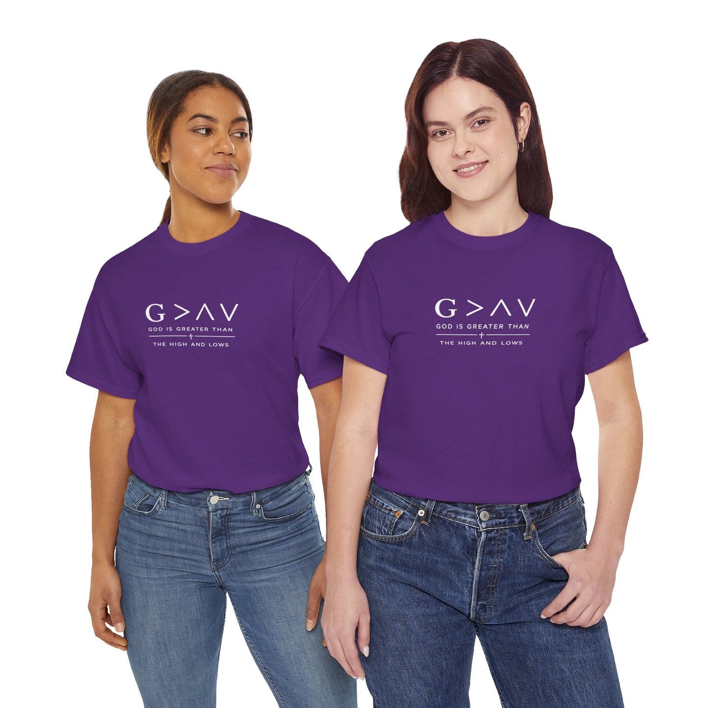 God Is Greater Than The Highs And Lows Christian T-Shirt | Minimal Faith Shirt | Inspirational Christian Apparel | Streetwear Faith Tee