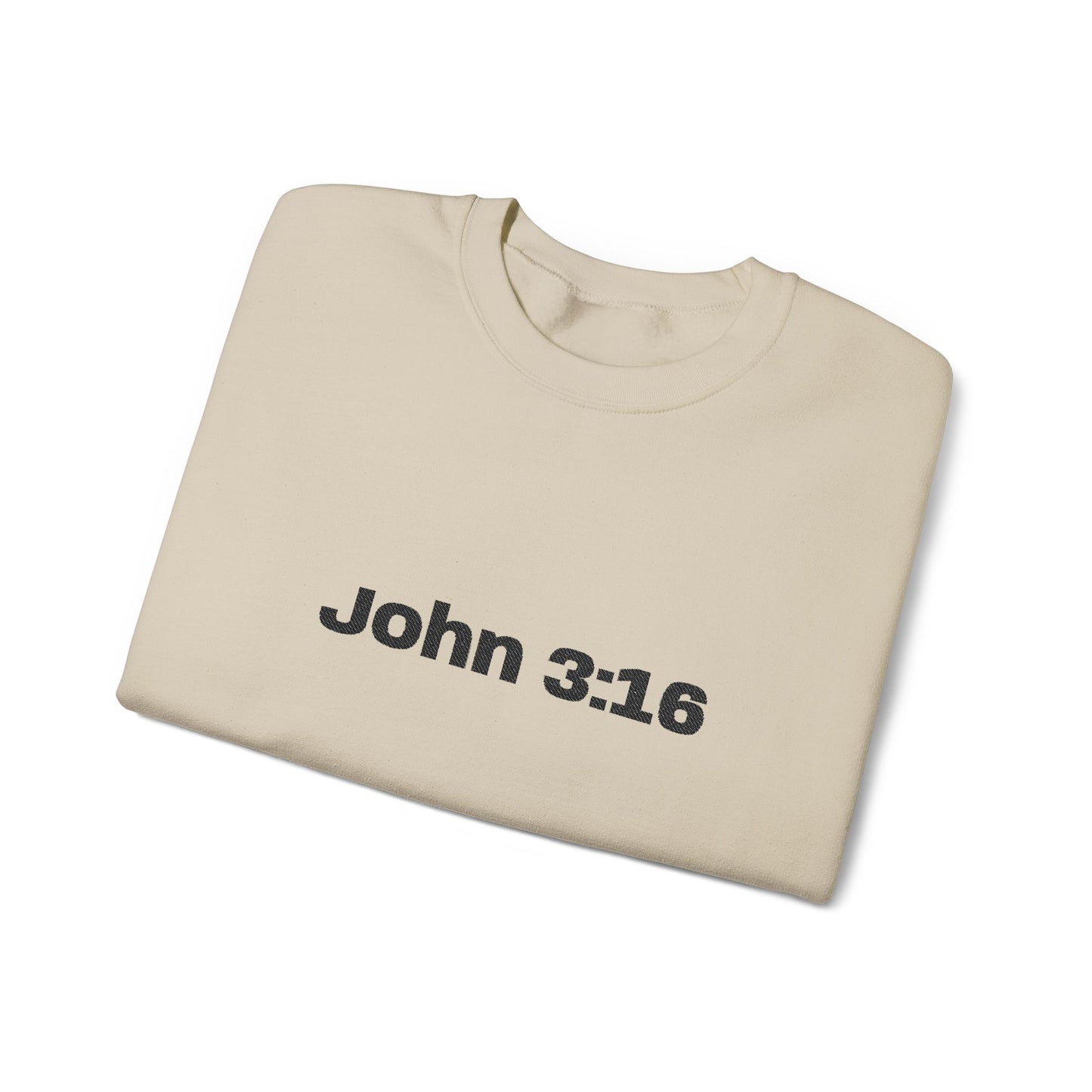 John 3:16 Crewneck Sweatshirt — Minimal Christian Scripture Pullover
